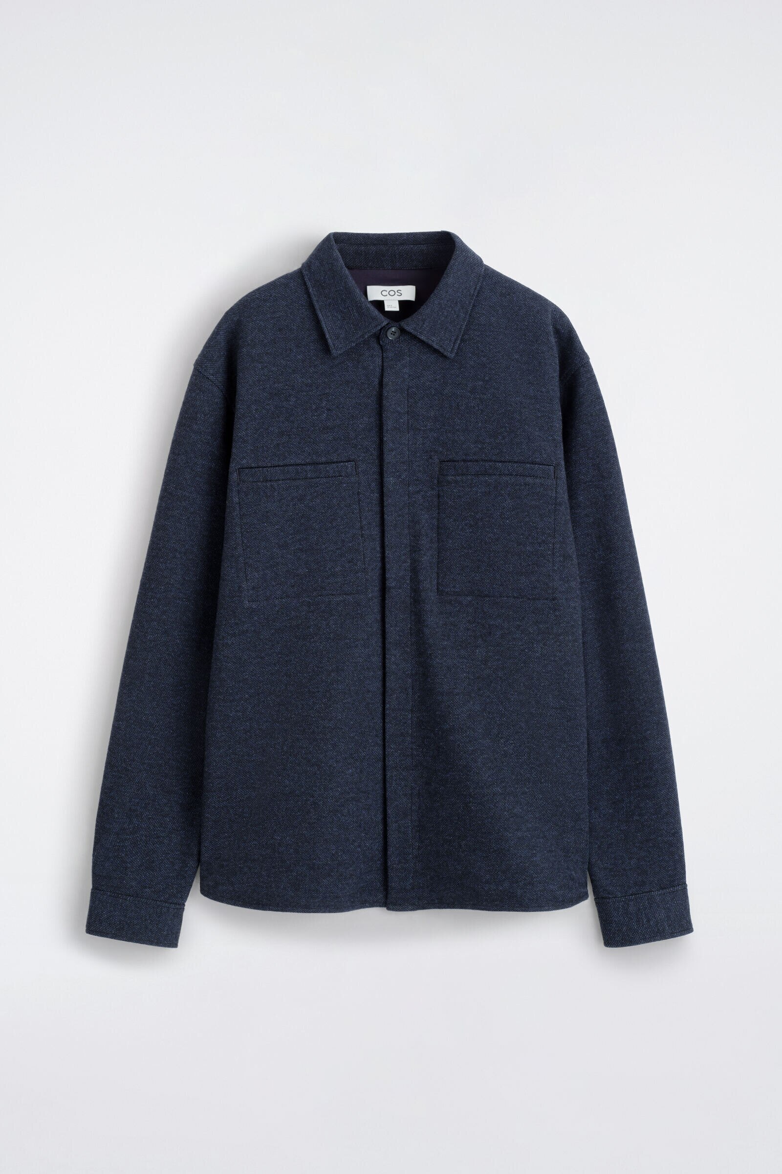 RELAXED JERSEY OVERSHIRTNAVY MÉLANGE