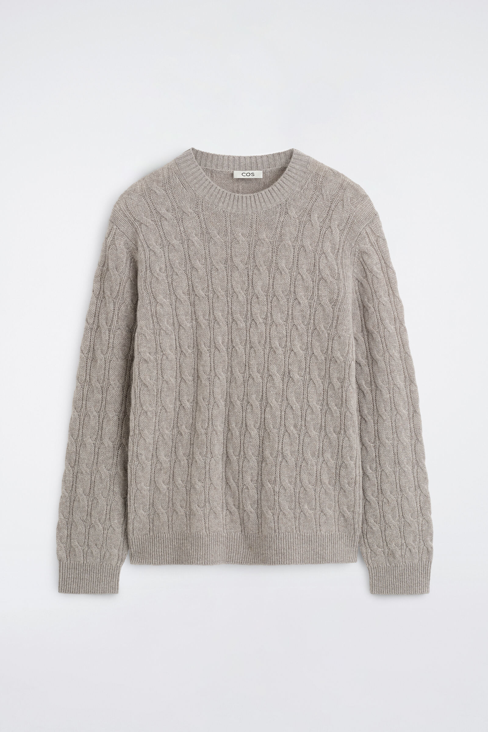 CABLE-KNIT CASHMERE CREW-NECK JUMPERBEIGE