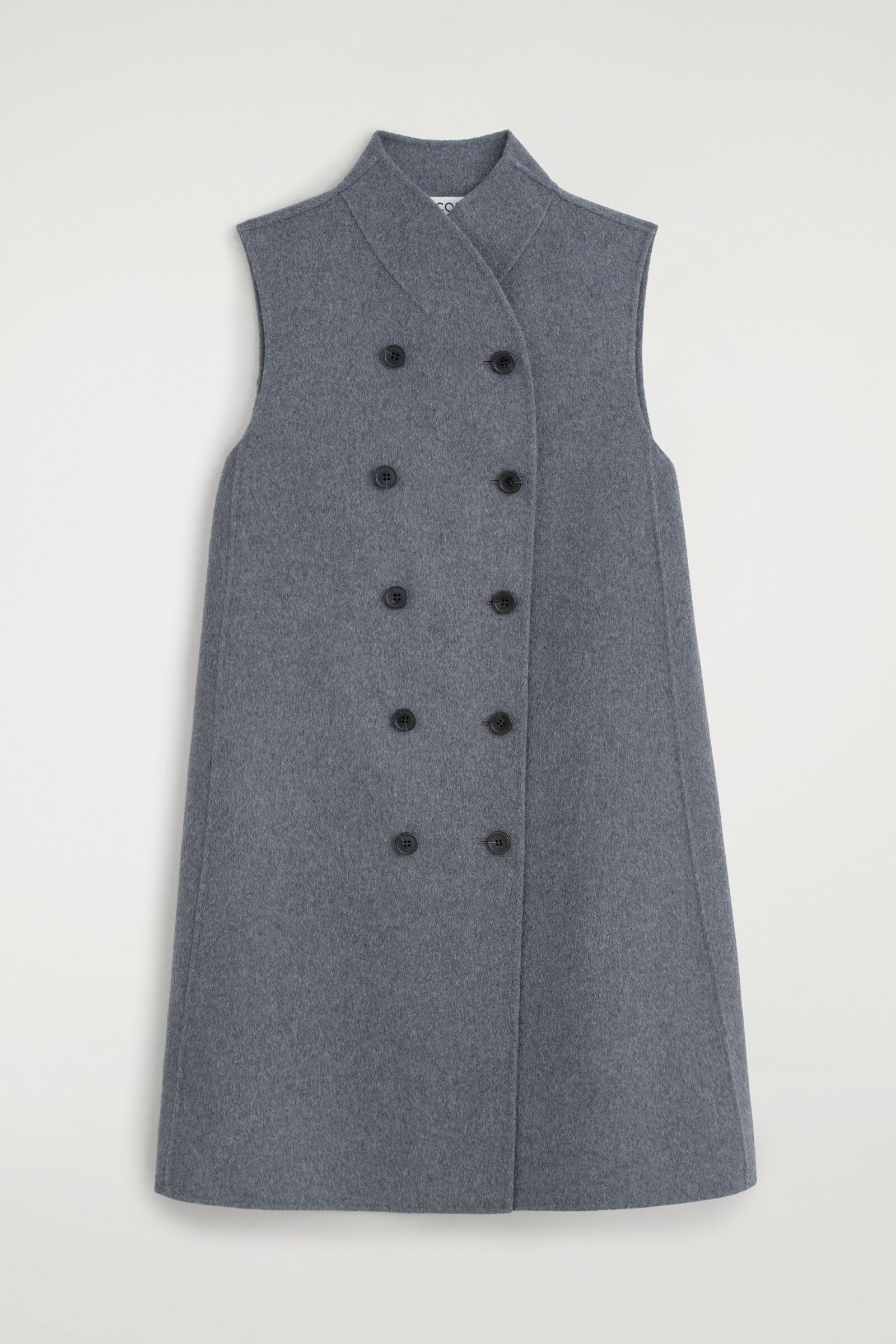 DOUBLE-FACED WOOL-BLEND MINI DRESSGREY