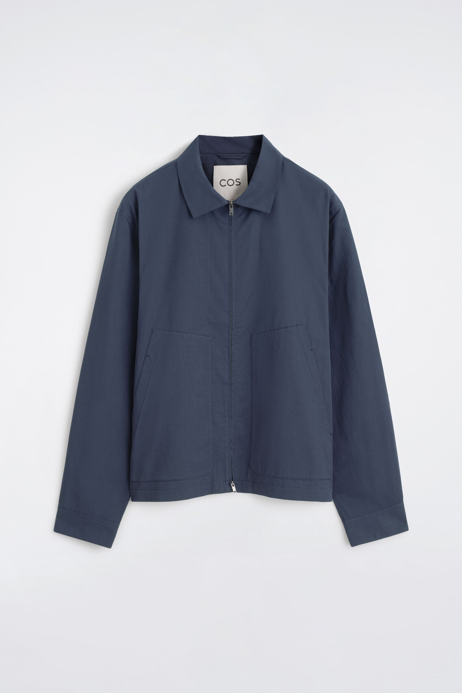 COTTON ZIP-UP OVERSHIRTNAVY