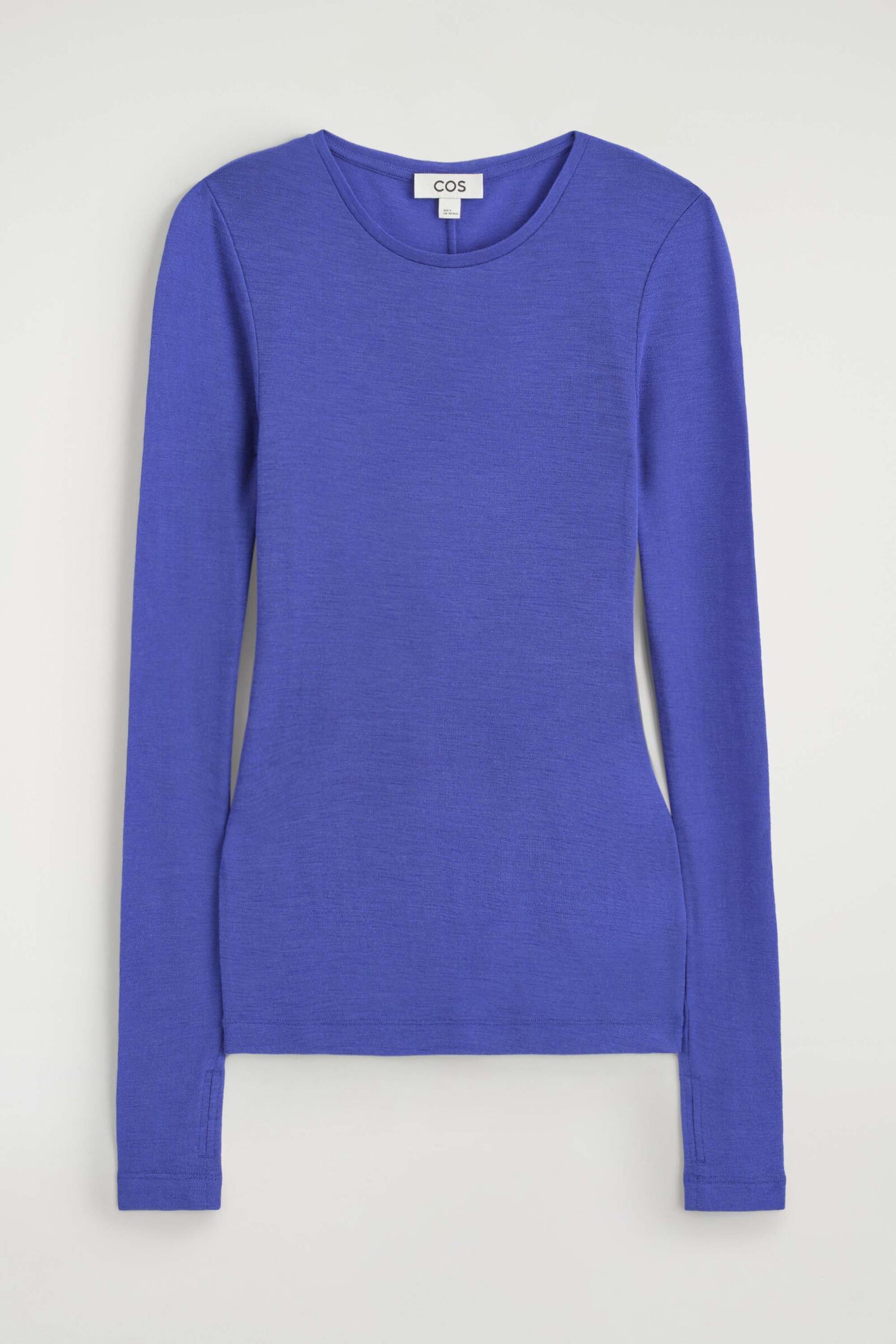 SLIM MERINO WOOL TOPCOBALT BLUE