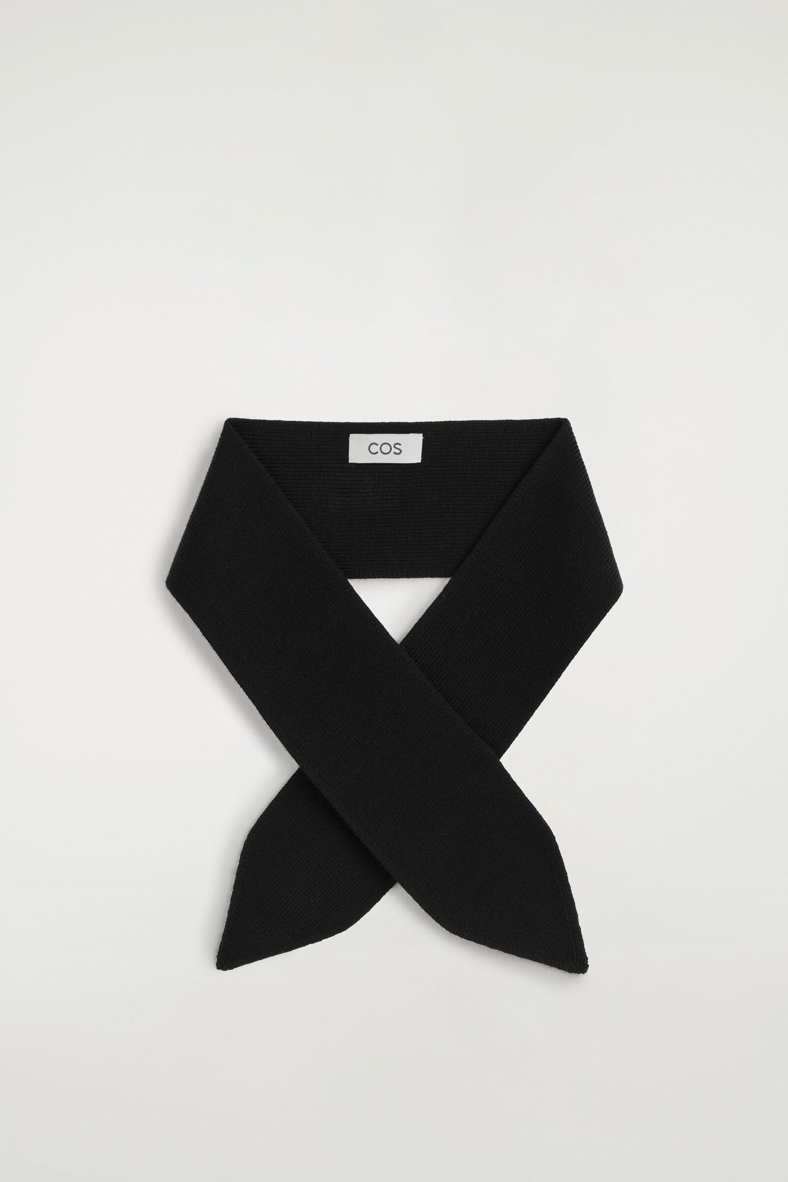 MERINO WOOL NECK SCARFBLACK