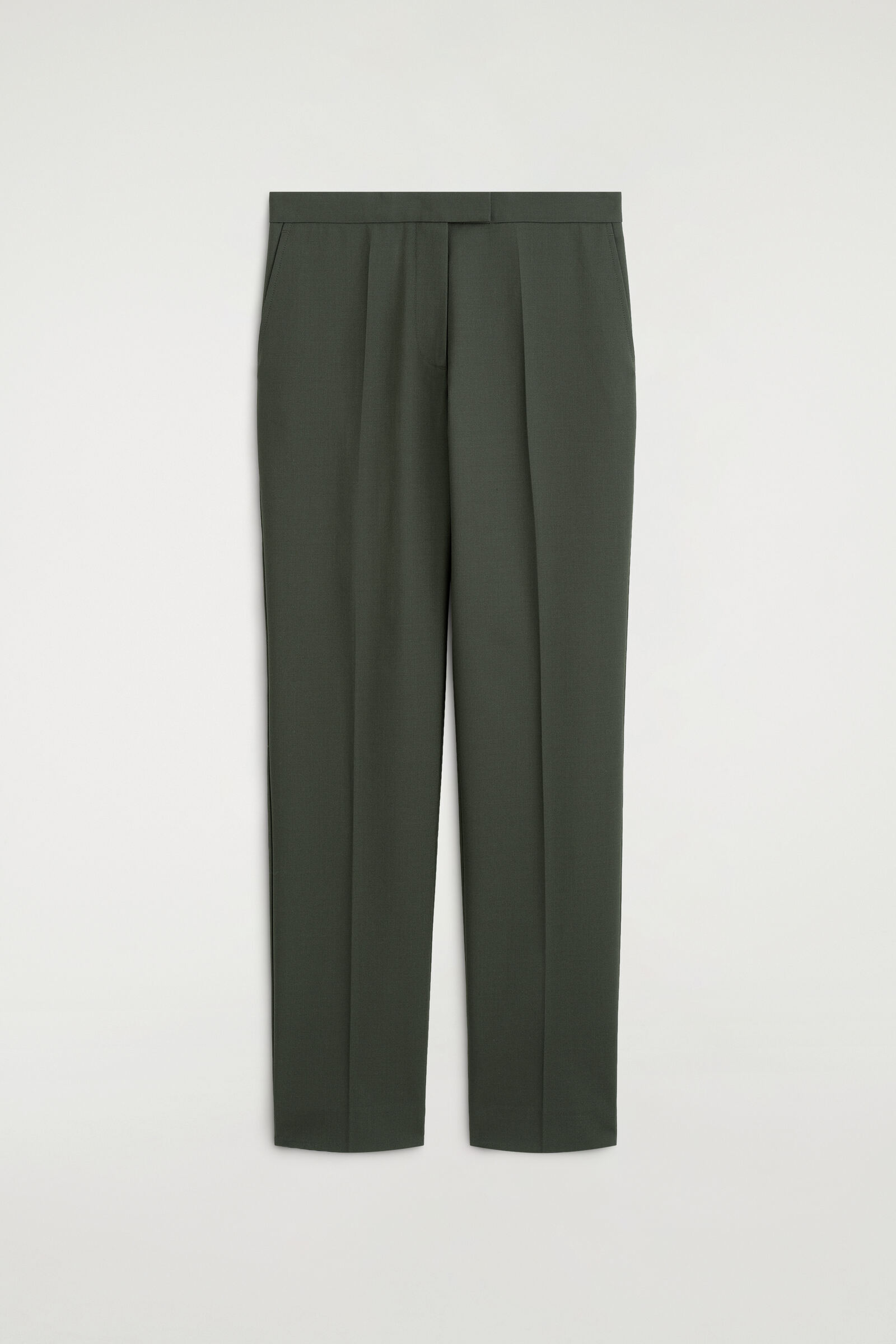 TAILORED TWILL FLARED TROUSERSKHAKI