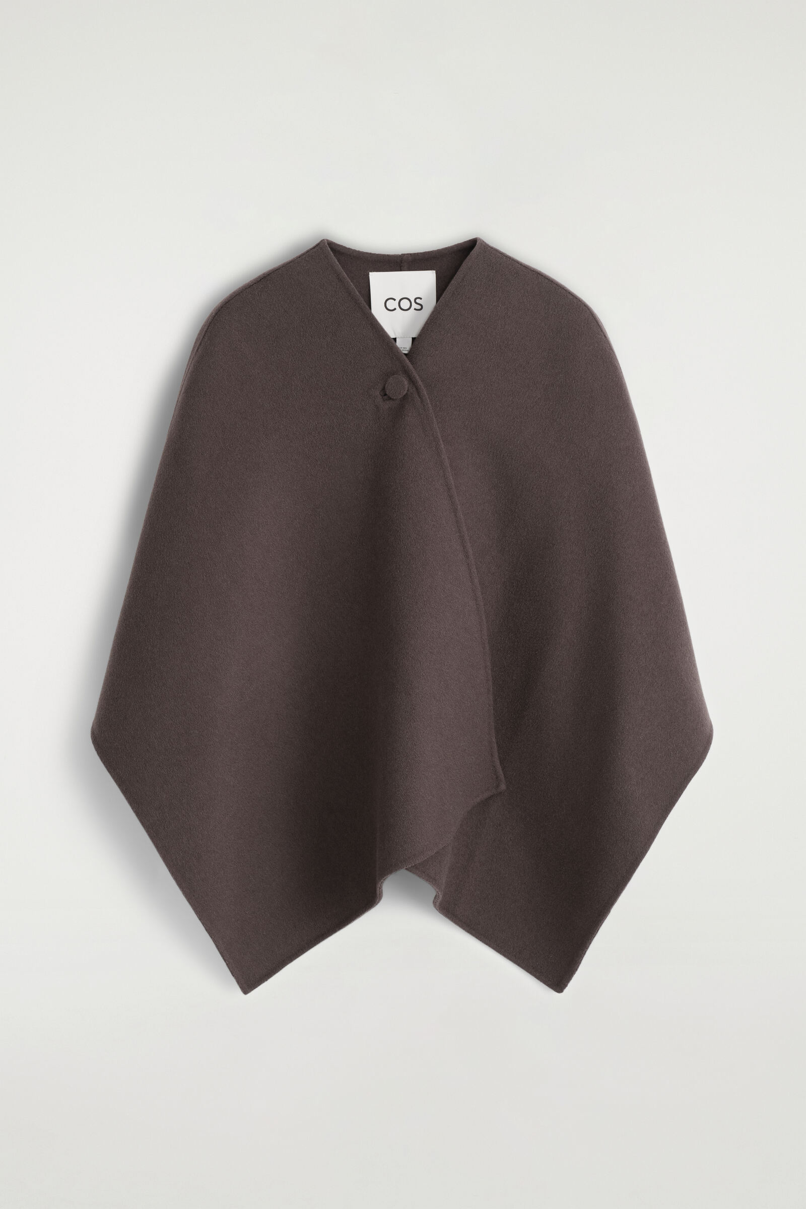 DOUBLE-FACED WOOL-BLEND CAPEBROWN