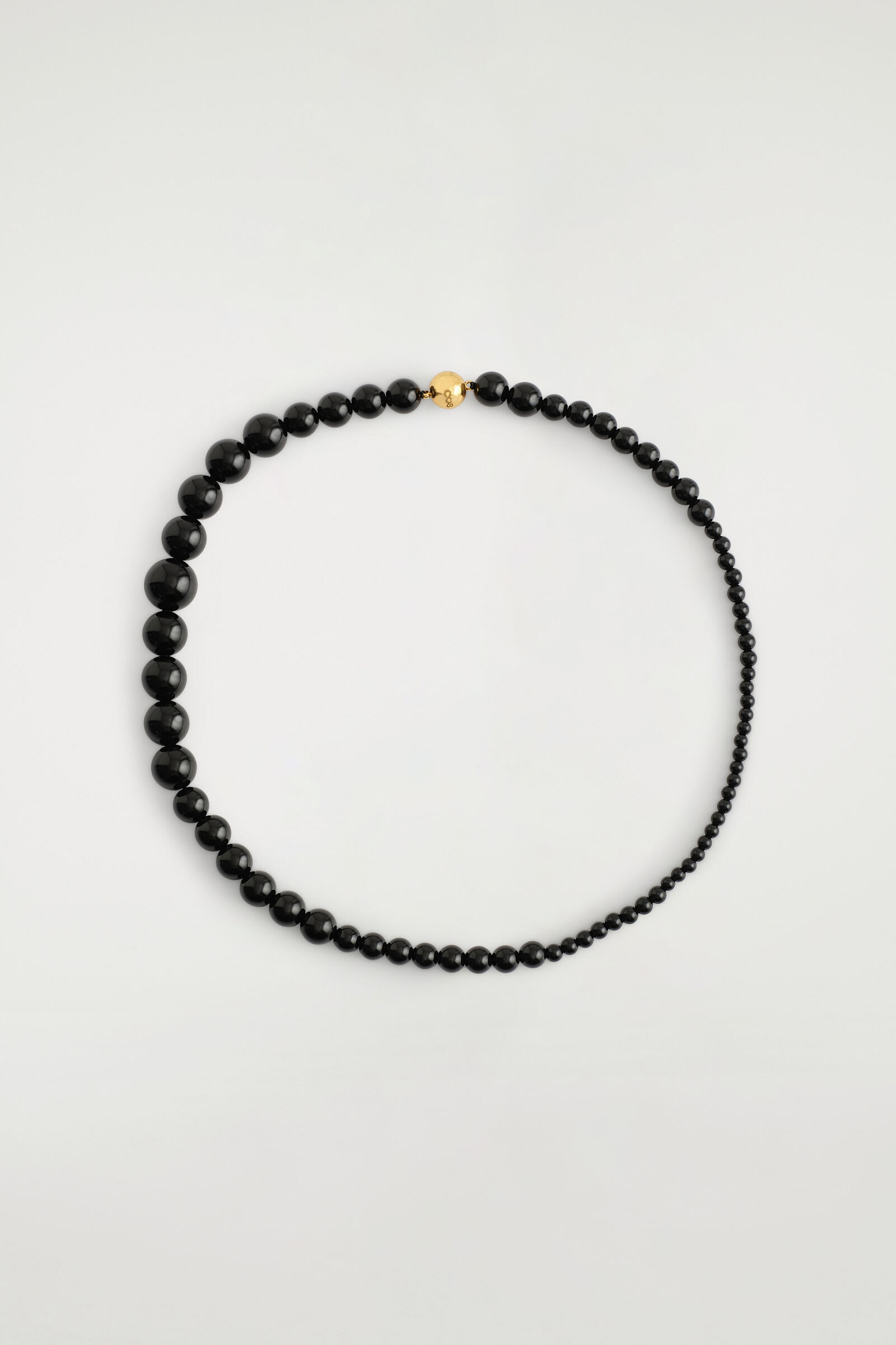 BEADED NECKLACEBLACK / GOLD