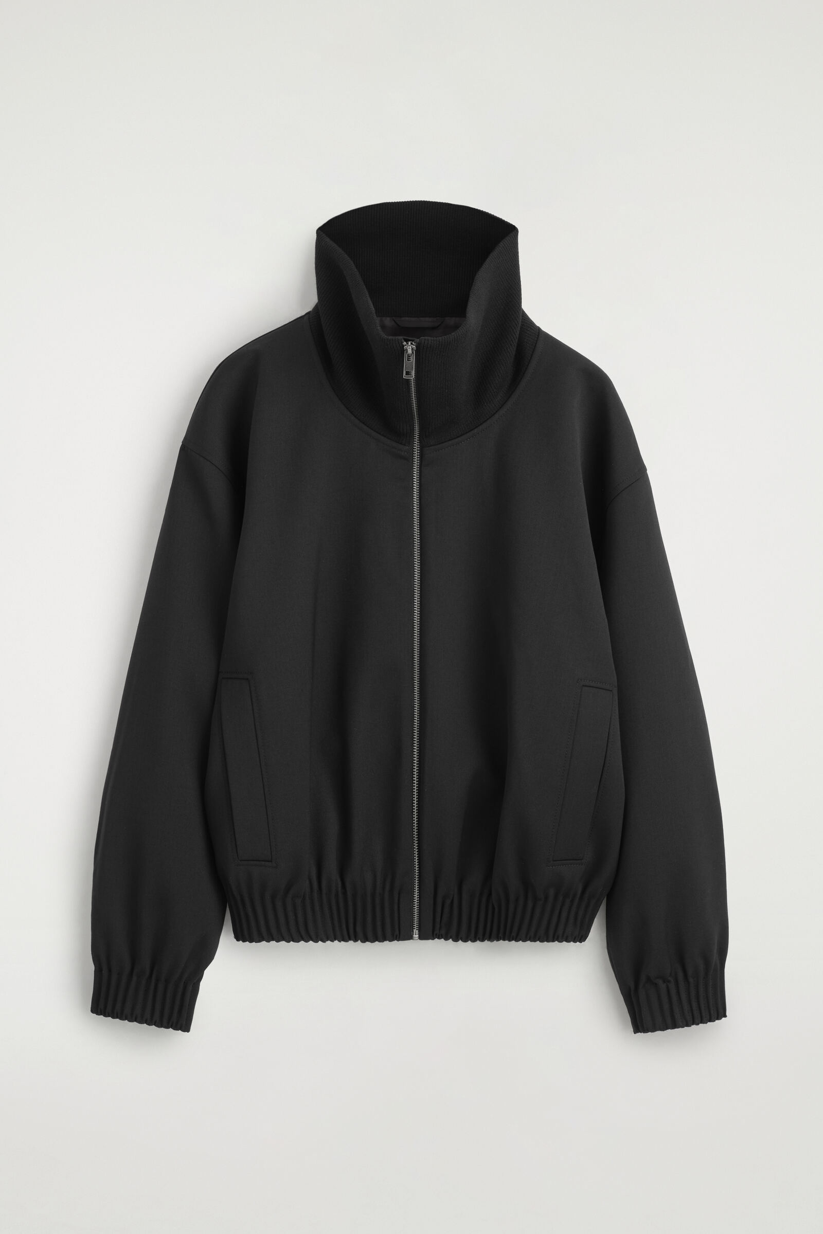 FUNNEL-NECK JACKETBLACK