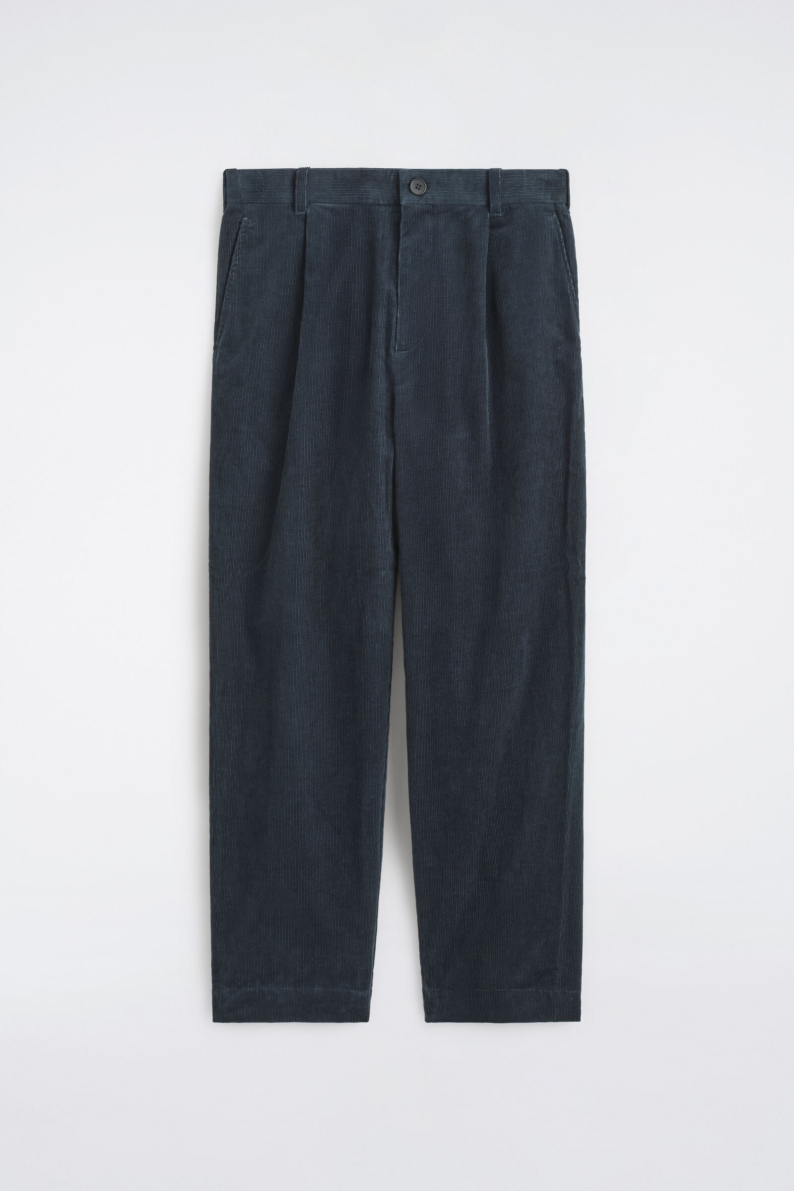 CORDUROY RELAXED-FIT TAPERED TROUSERSNAVY