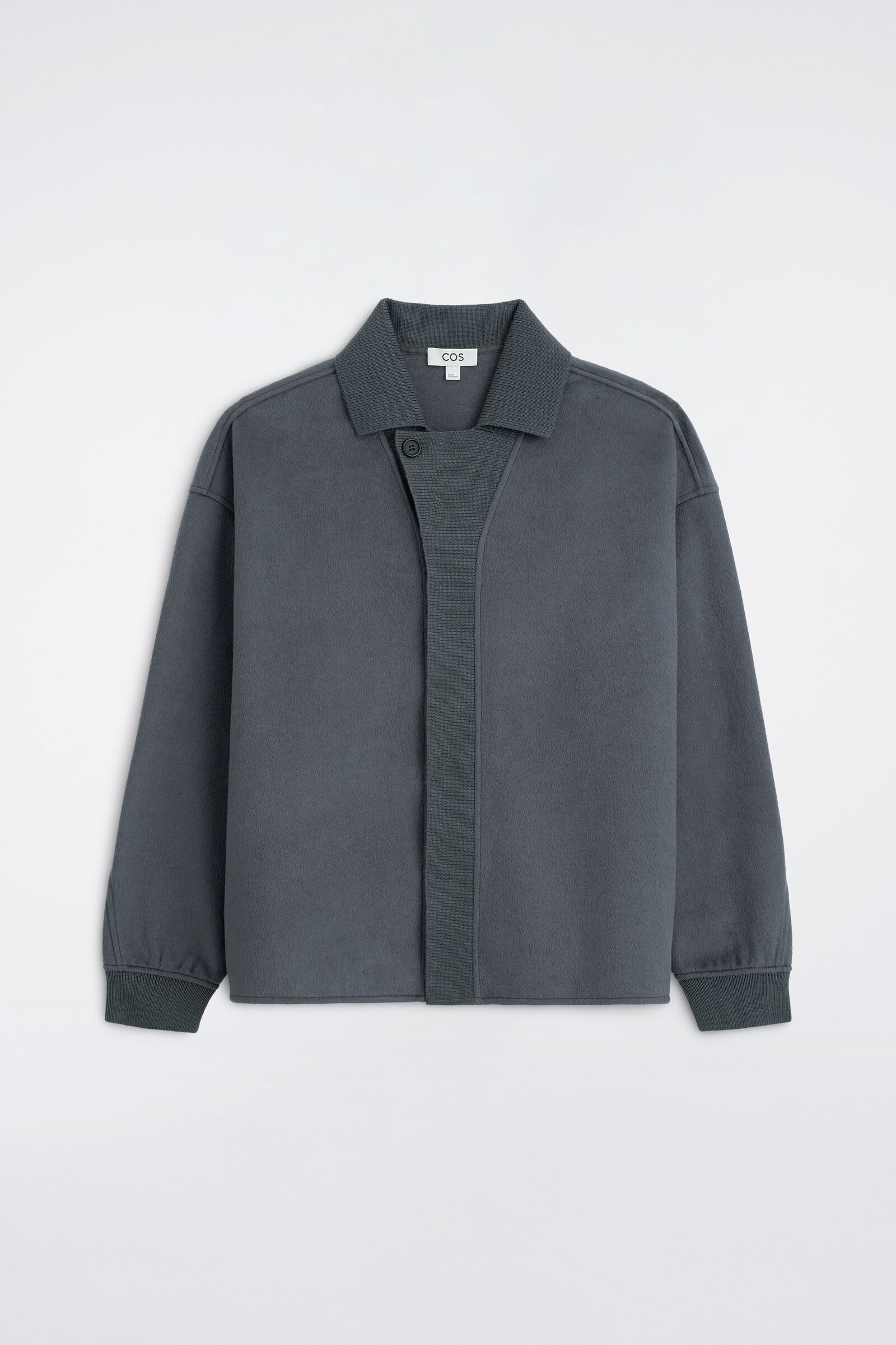 OVERSIZED BRUSHED JERSEY SHIRTSTEEL GREY