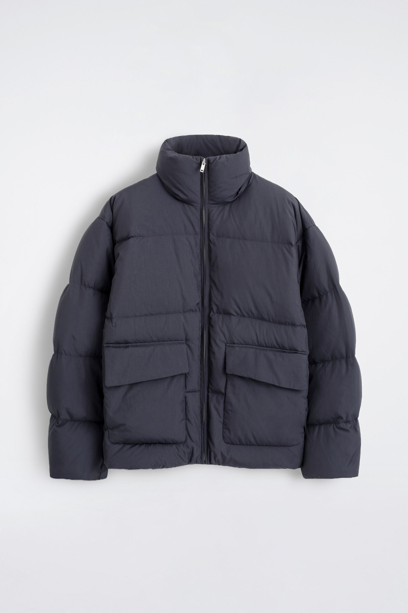 FUNNEL-NECK NYLON DOWN PUFFER JACKETNAVY