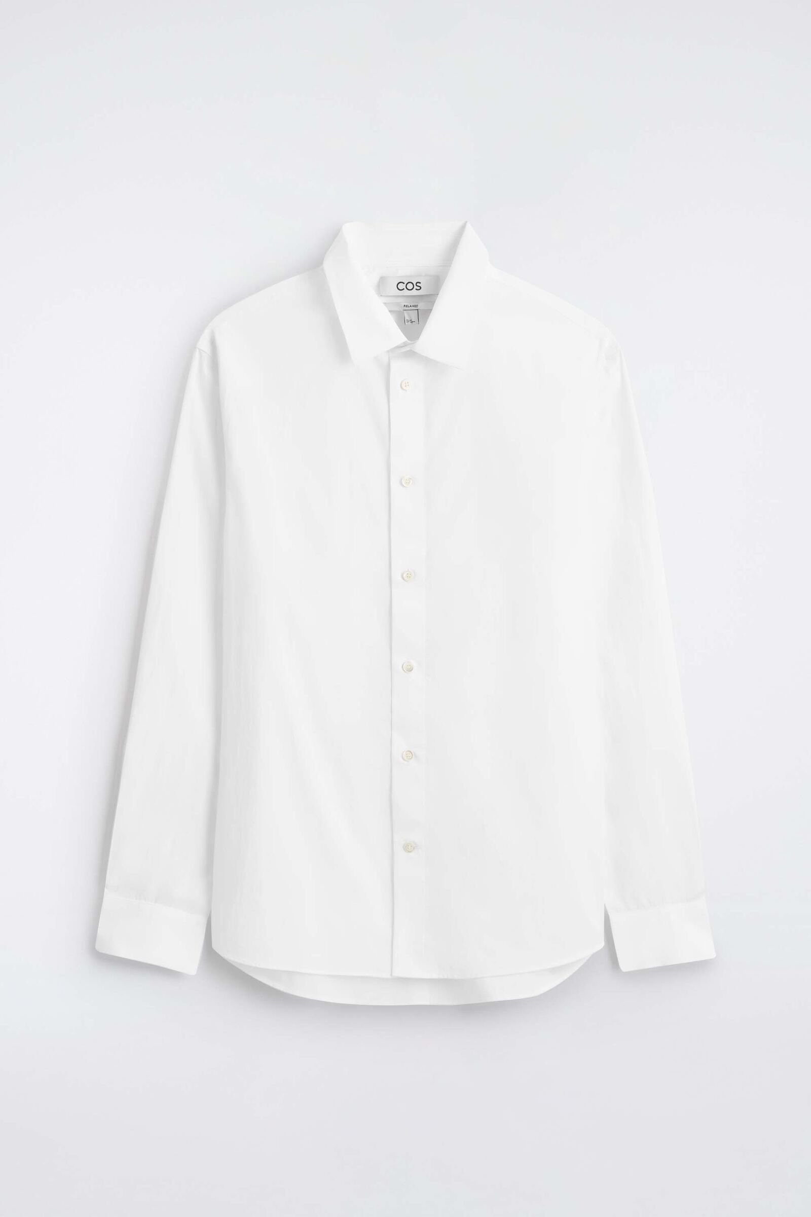 RELAXED PIMA COTTON-POPLIN SHIRTWHITE