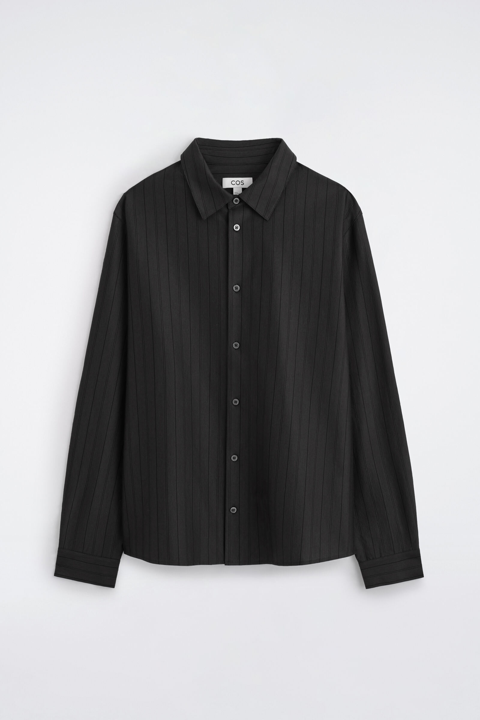 STRIPED COTTON-JERSEY SHIRTBROWN / STRIPED