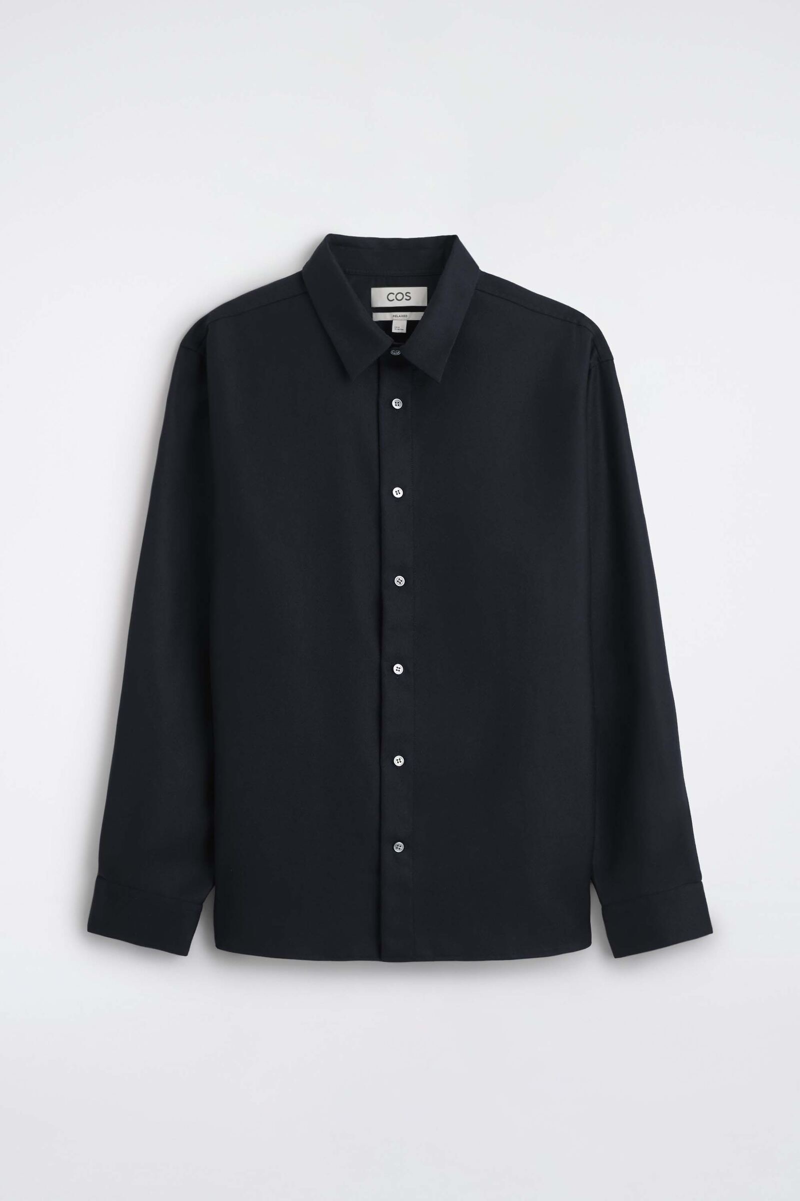 RELAXED WOOL-FLANNEL SHIRTNAVY