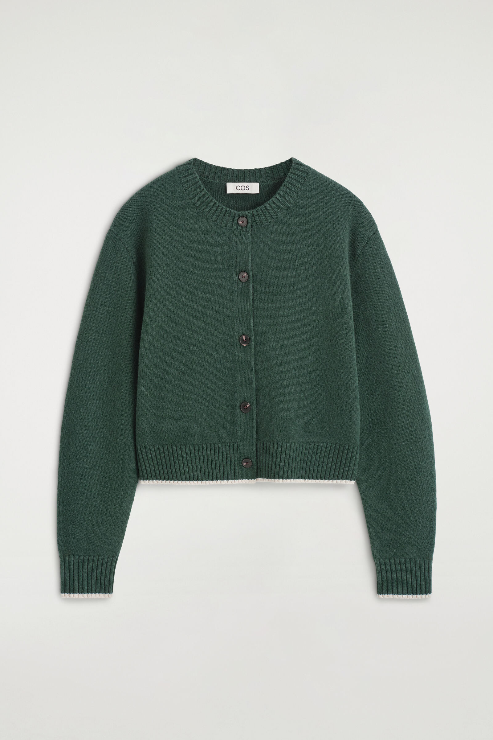 MERINO WOOL CARDIGANDARK GREEN
