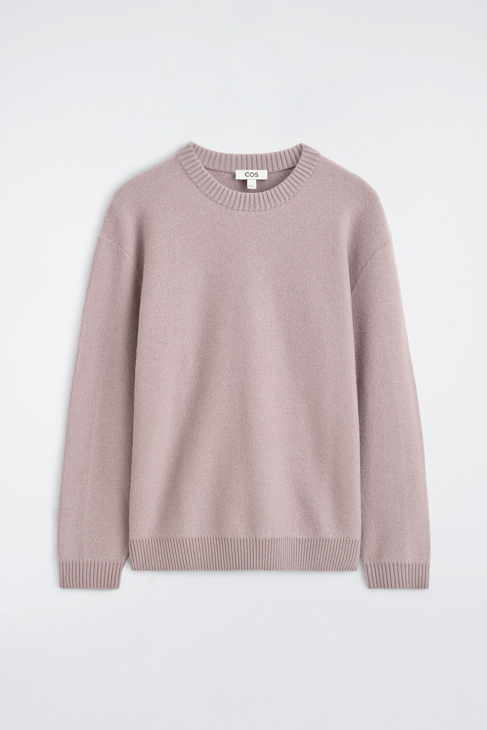 BOILED MERINO WOOL CREW-NECK JUMPERMAUVE