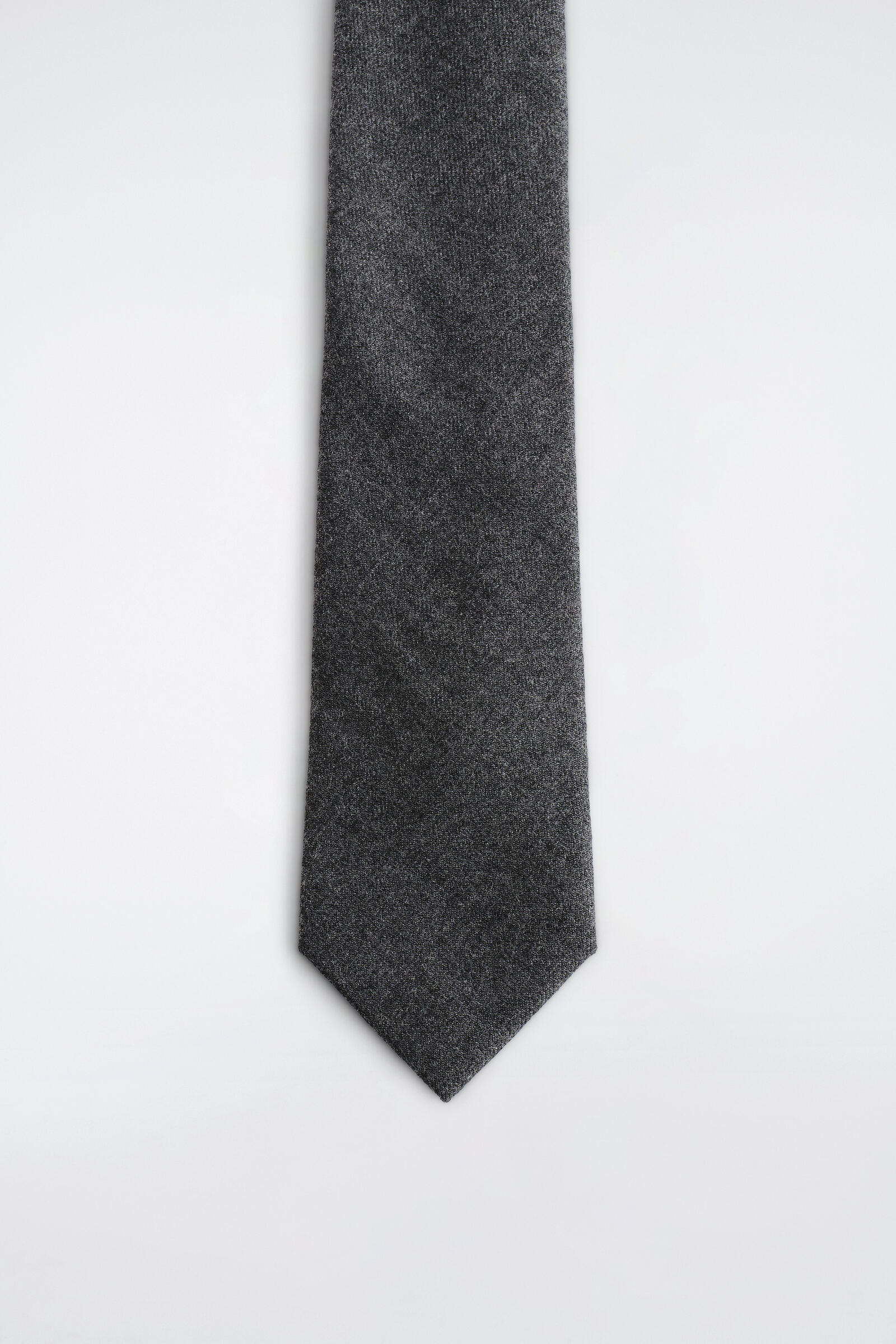 WOOL-FLANNEL TIEDARK-GREY MÉLANGE