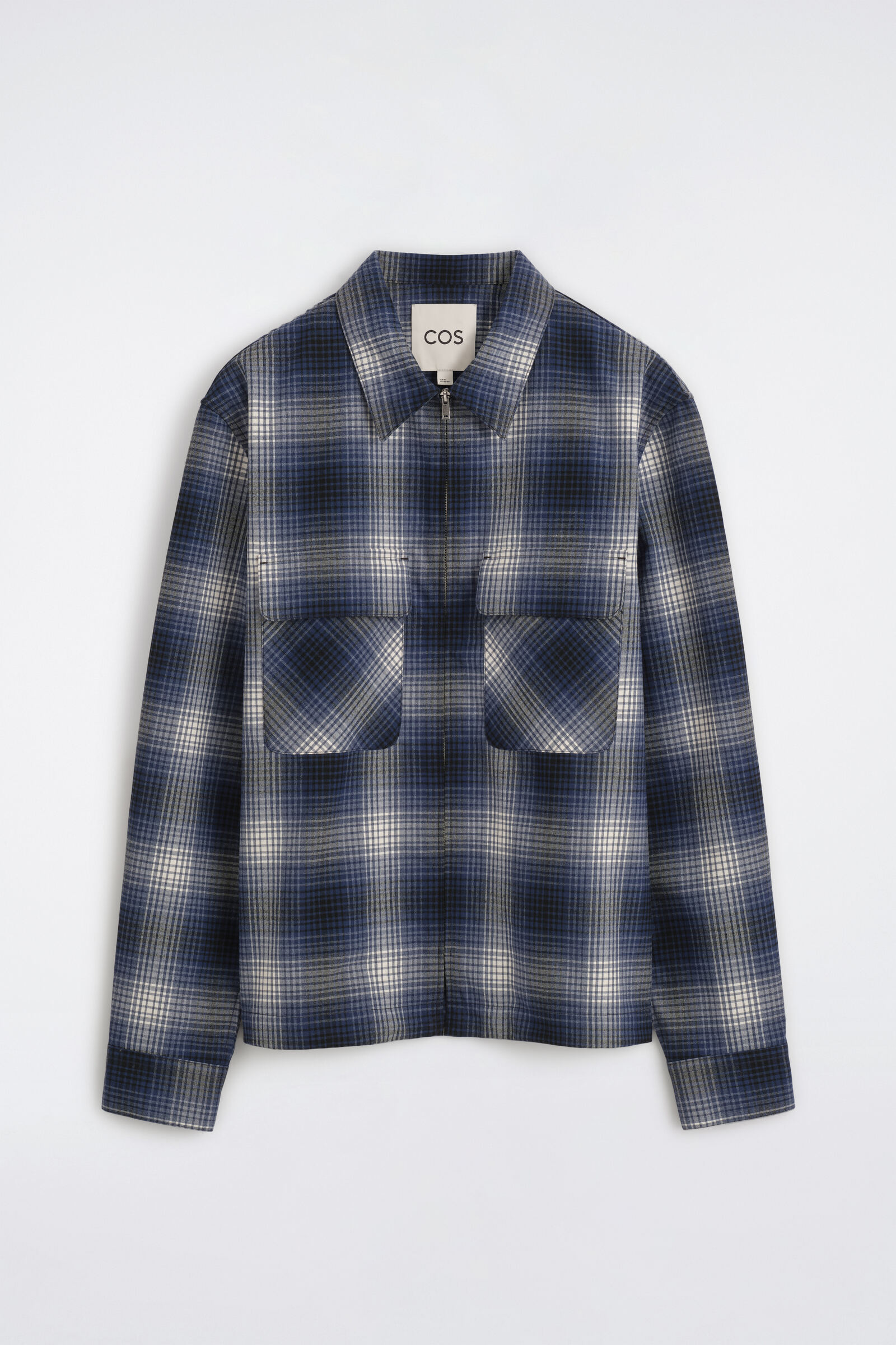 CHECKED ZIP-UP SHIRTBLUE / CHECKED