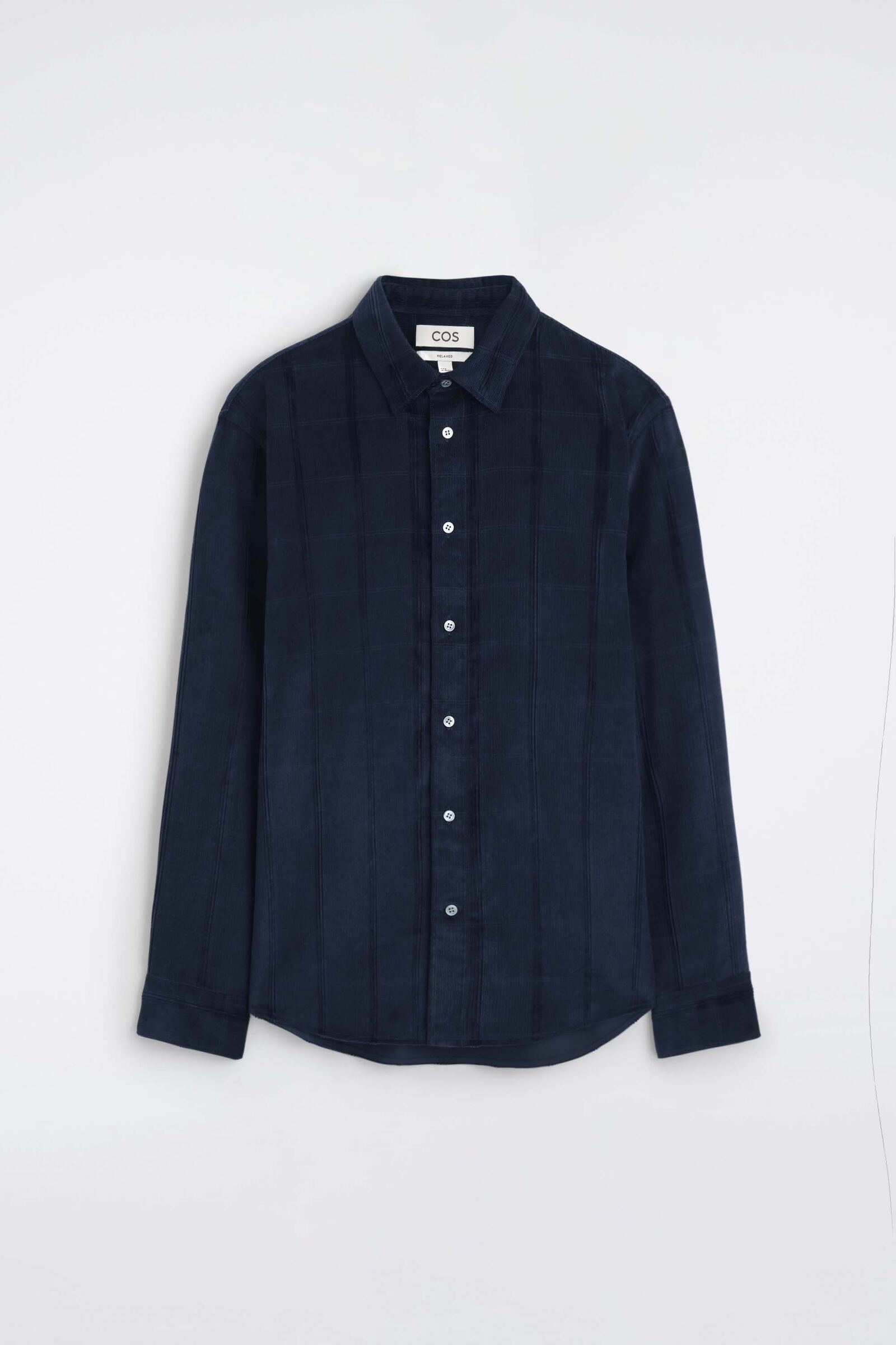 RELAXED CORDUROY SHIRTDARK BLUE / CHECKED