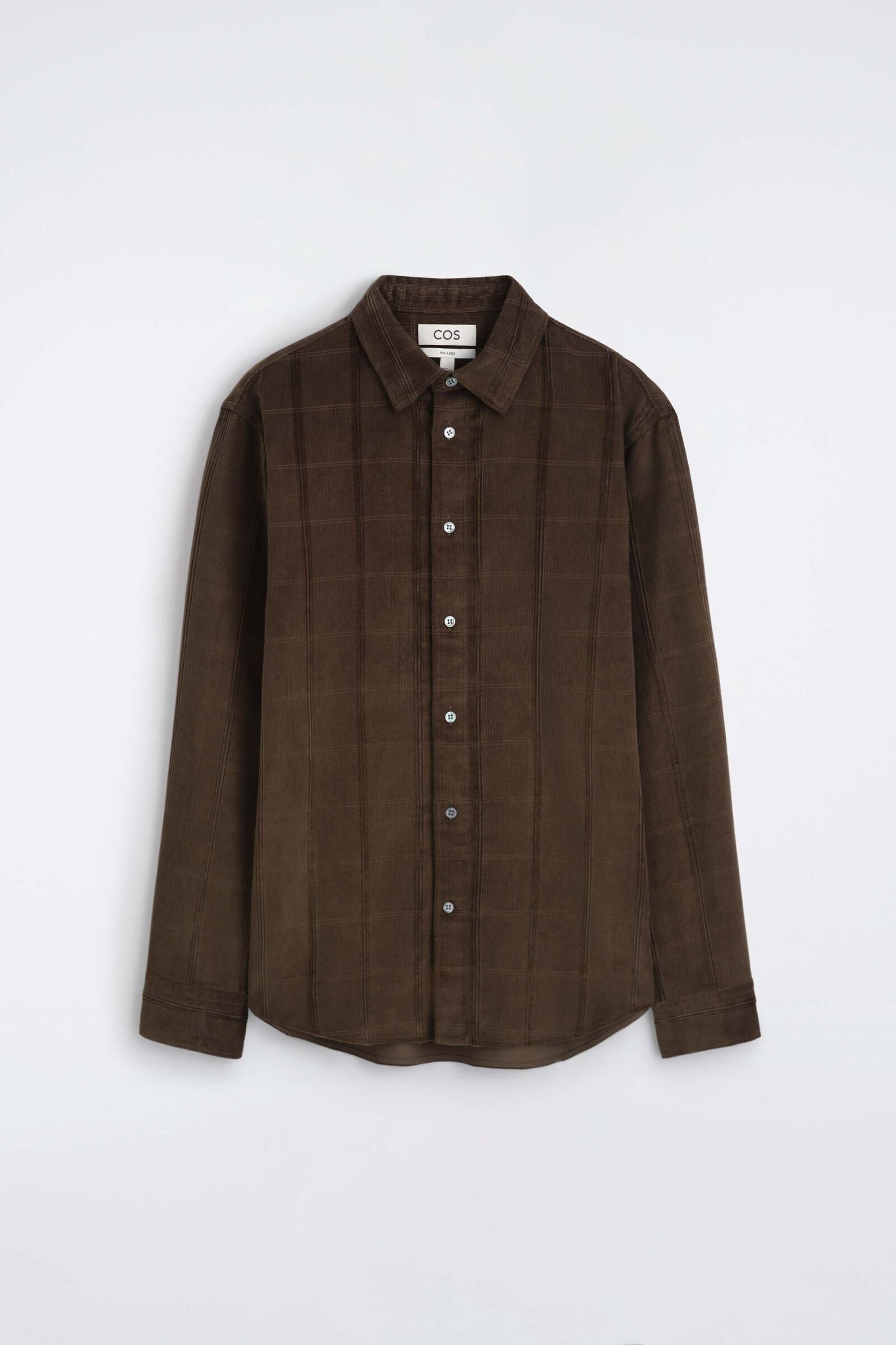 RELAXED CORDUROY SHIRTCHOCOLATE / CHECKED