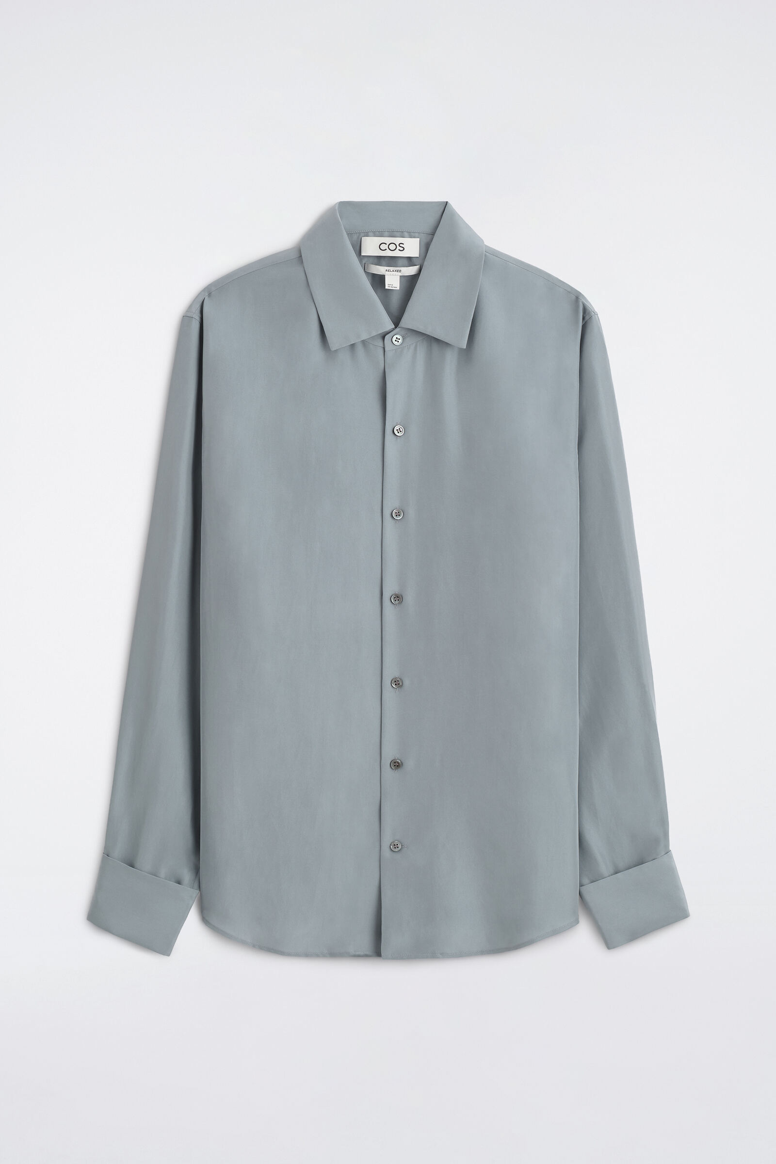 RELAXED SILK SHIRTDOVE GREY