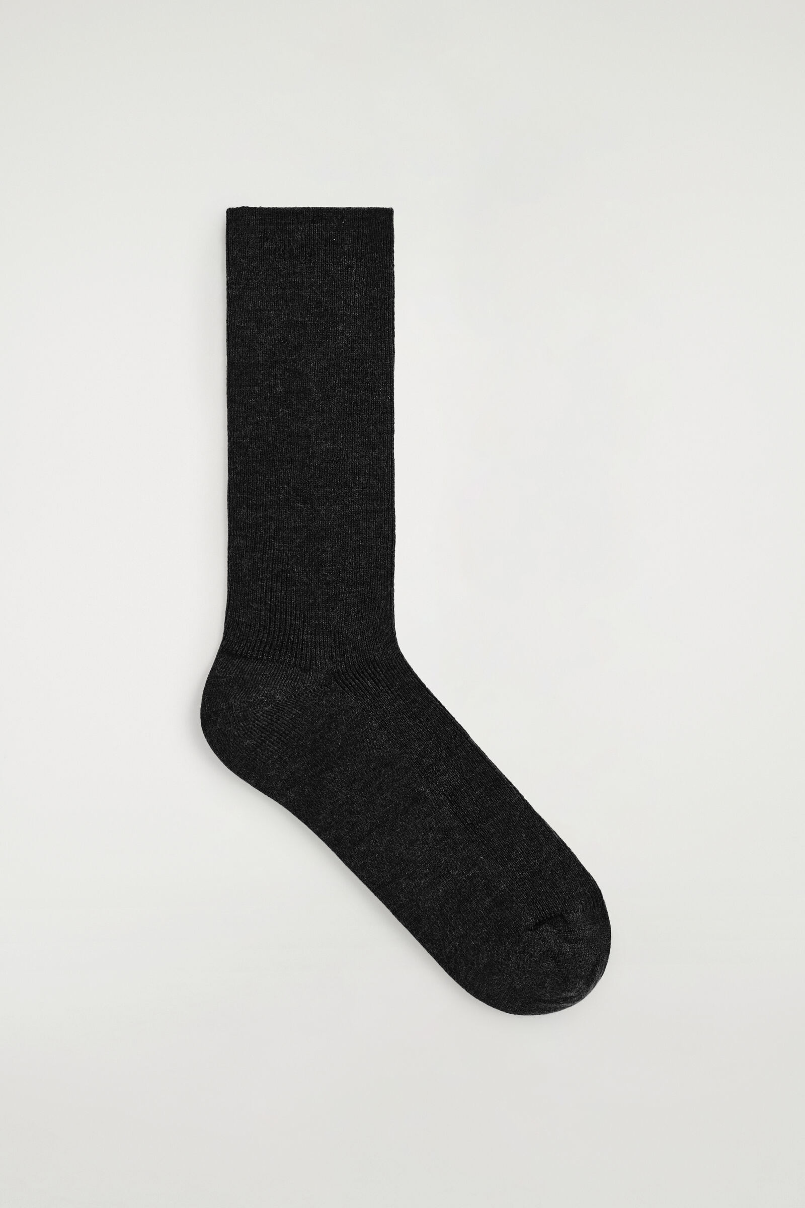 RIBBED WOOL SOCKSBLACK