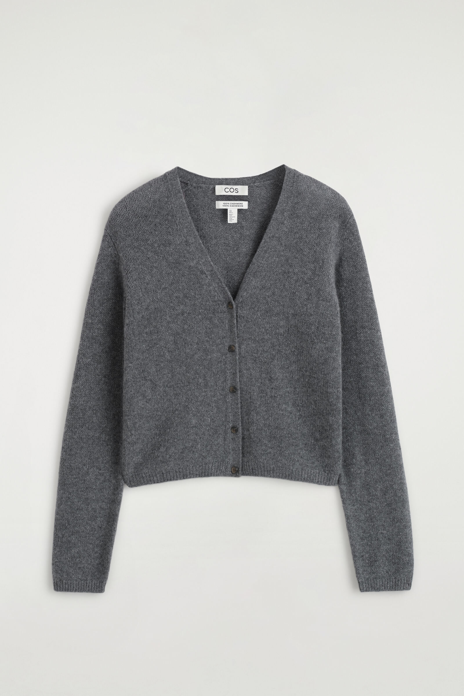 CASHMERE V-NECK CARDIGANGREY