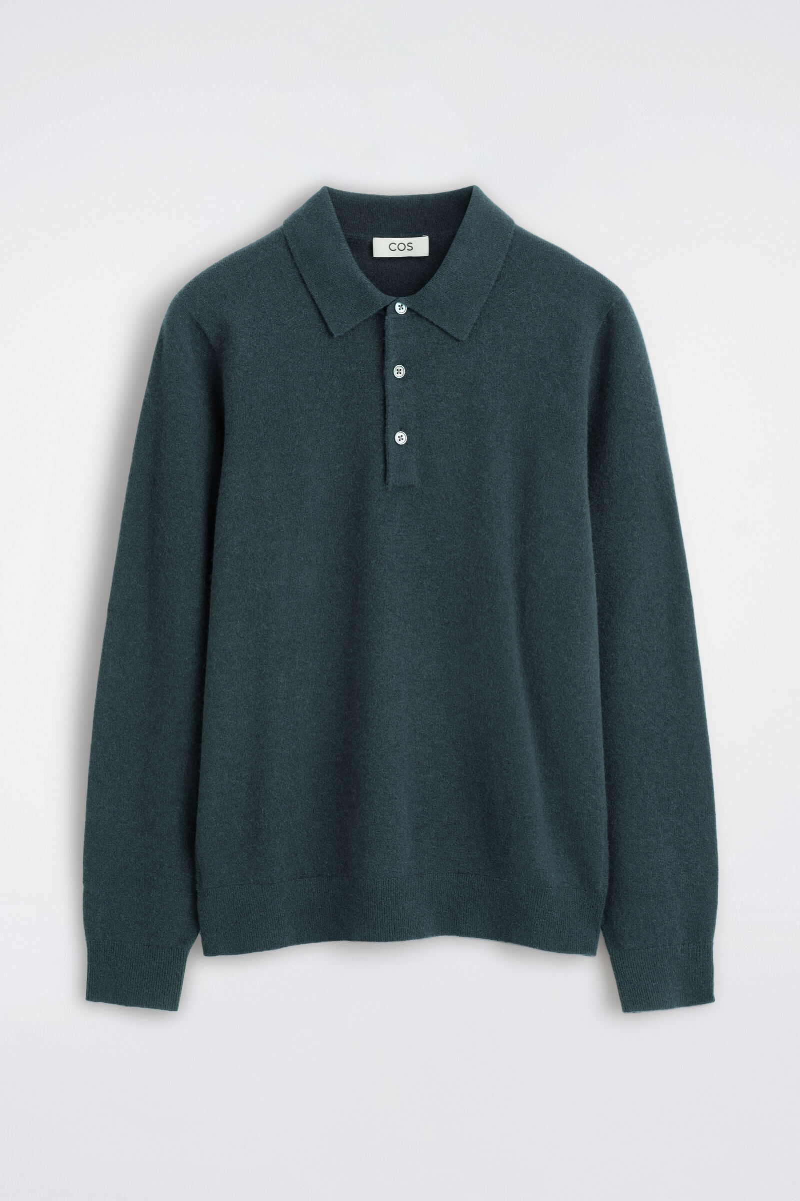 PURE CASHMERE POLO JUMPERCHARCOAL