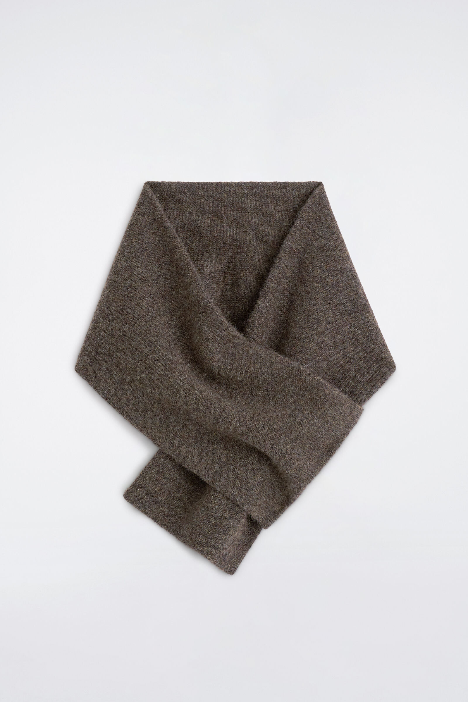 CASHMERE PULL-THROUGH SCARFCOFFEE MÉLANGE