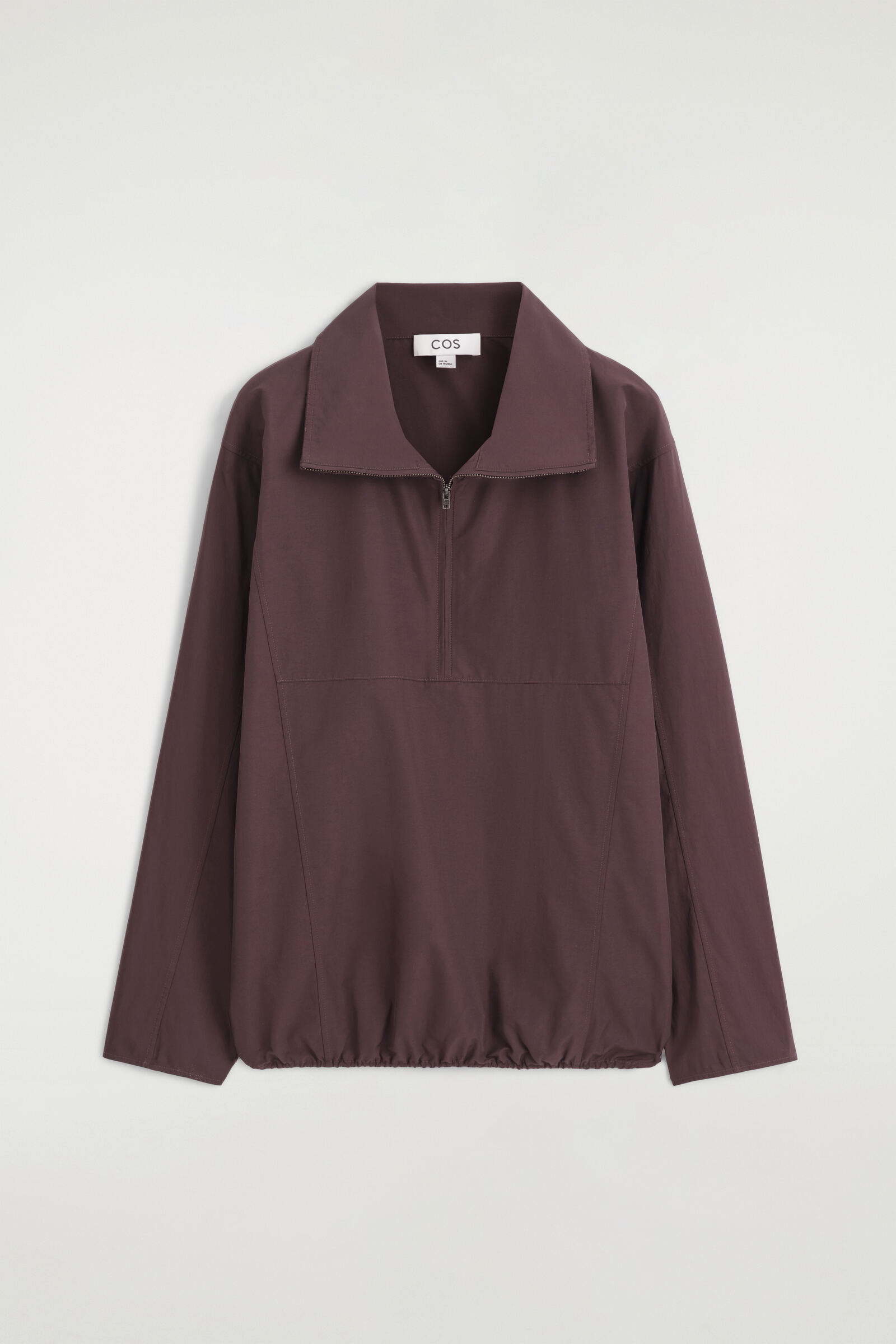 ZIP-UP BLOUSON SHIRTBURGUNDY