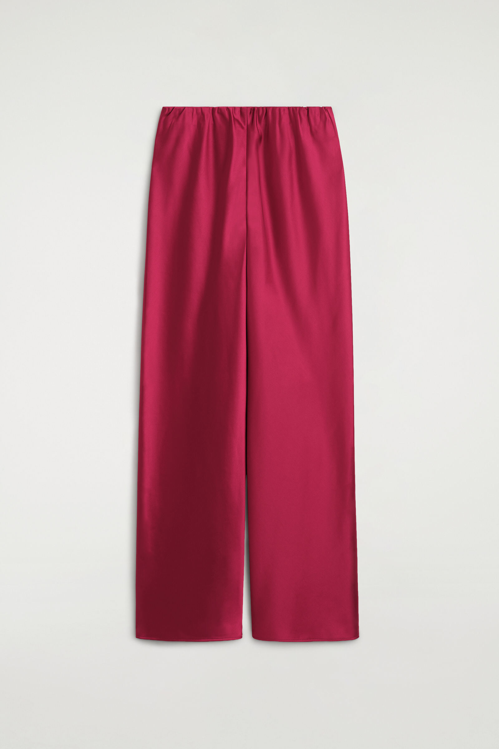 SATIN WIDE-LEG TROUSERSFUSCHIA