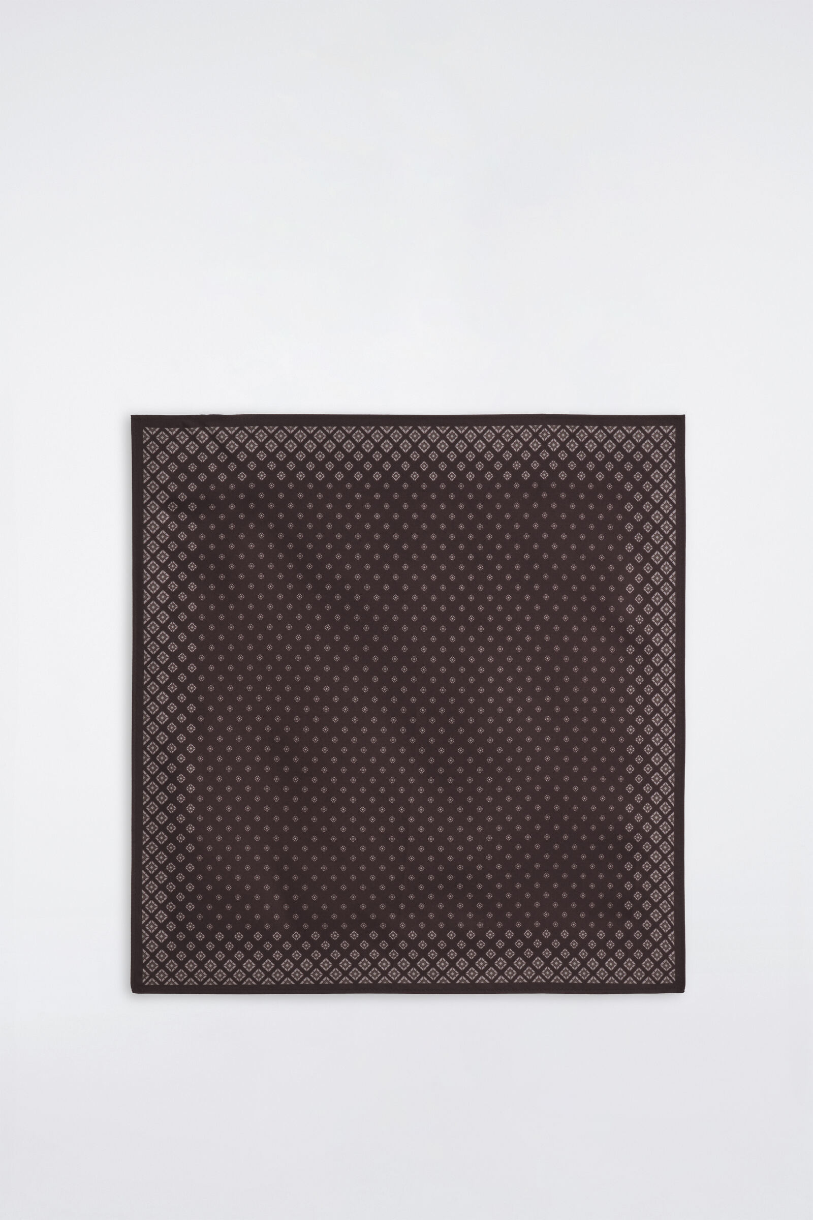 GEOMETRIC-PRINT MULBERRY SILK SCARFBURGUNDY
