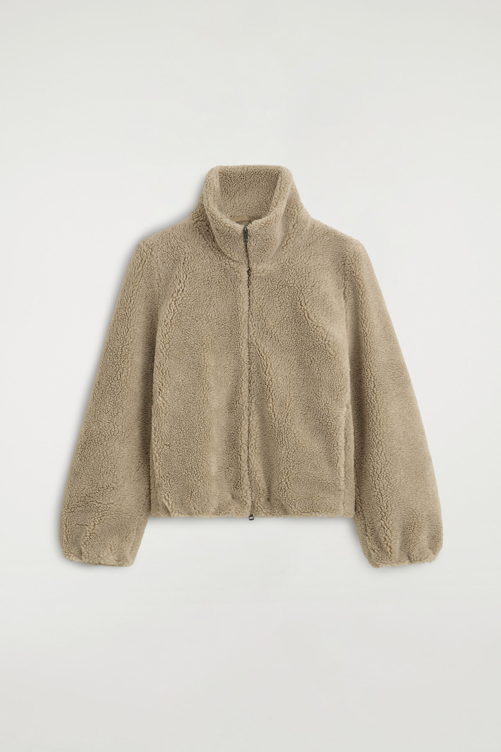 FUNNEL-NECK TEDDY JACKETOAT