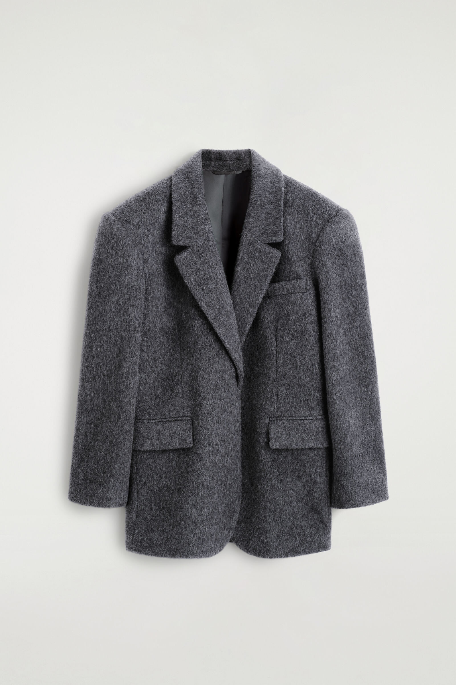 BRUSHED-WOOL BLAZERCHARCOAL MÉLANGE