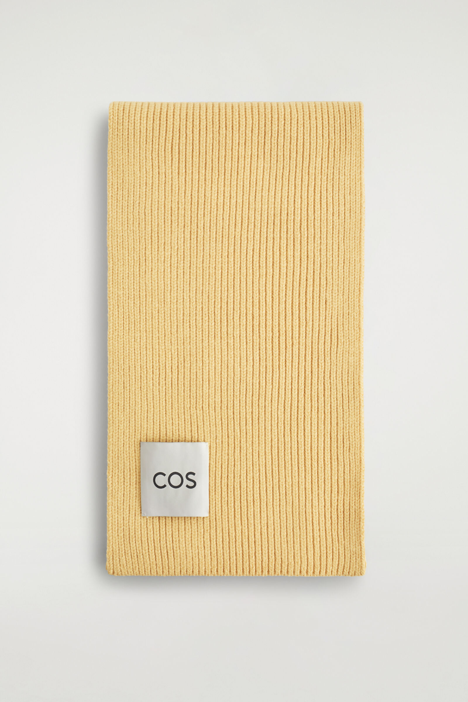CHUNKY RIBBED WOOL SCARFHONEY