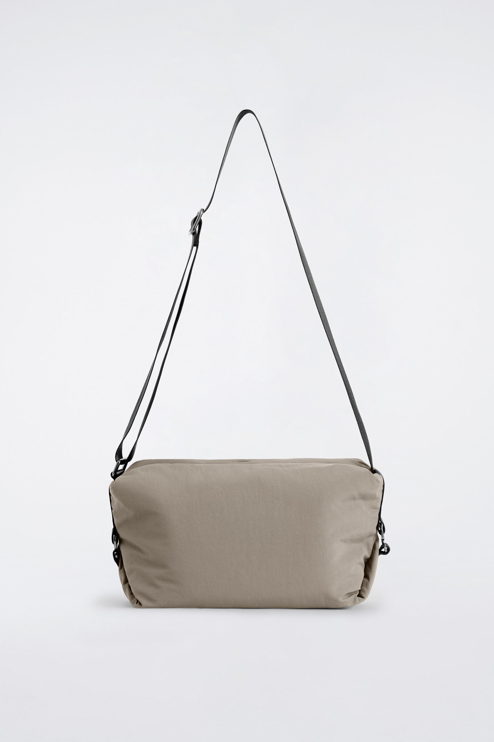 WEBBING-DETAIL CROSSBODY BAG - NYLONBEIGE