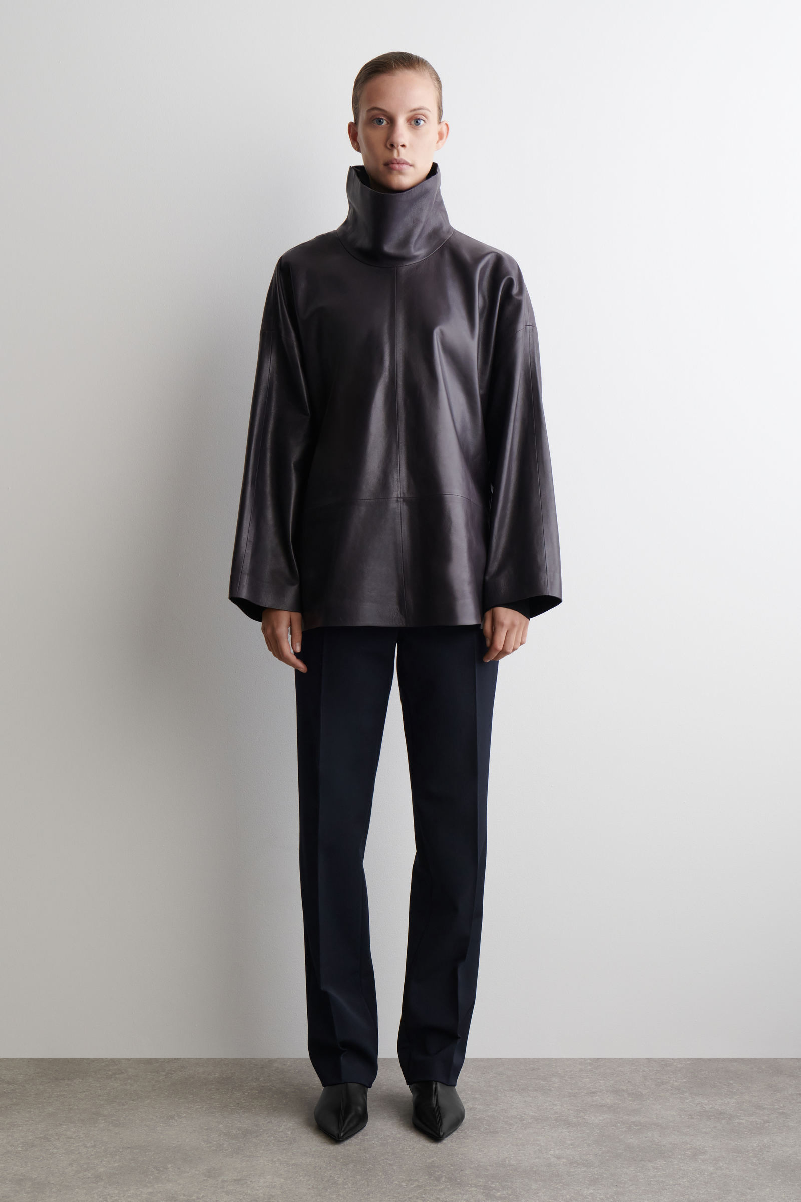 SLIM WOOL-BLEND TROUSERSMIDNIGHT