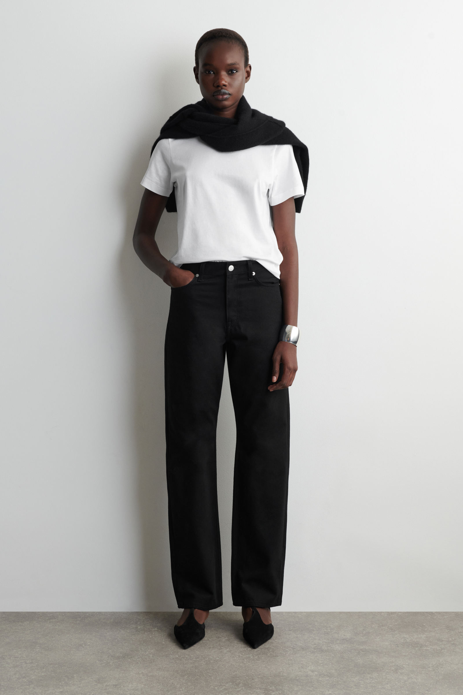 COTTON CREW-NECK T-SHIRTWHITE