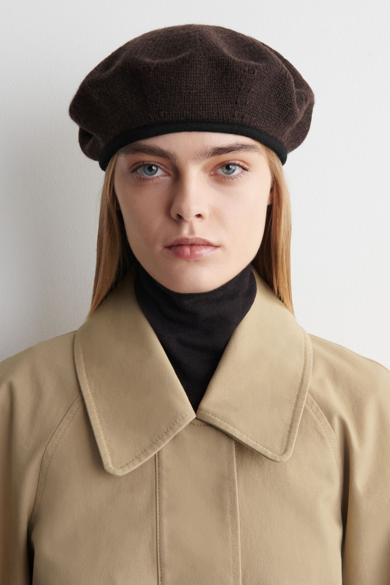 WOOL-YAK BERETDARK BROWN