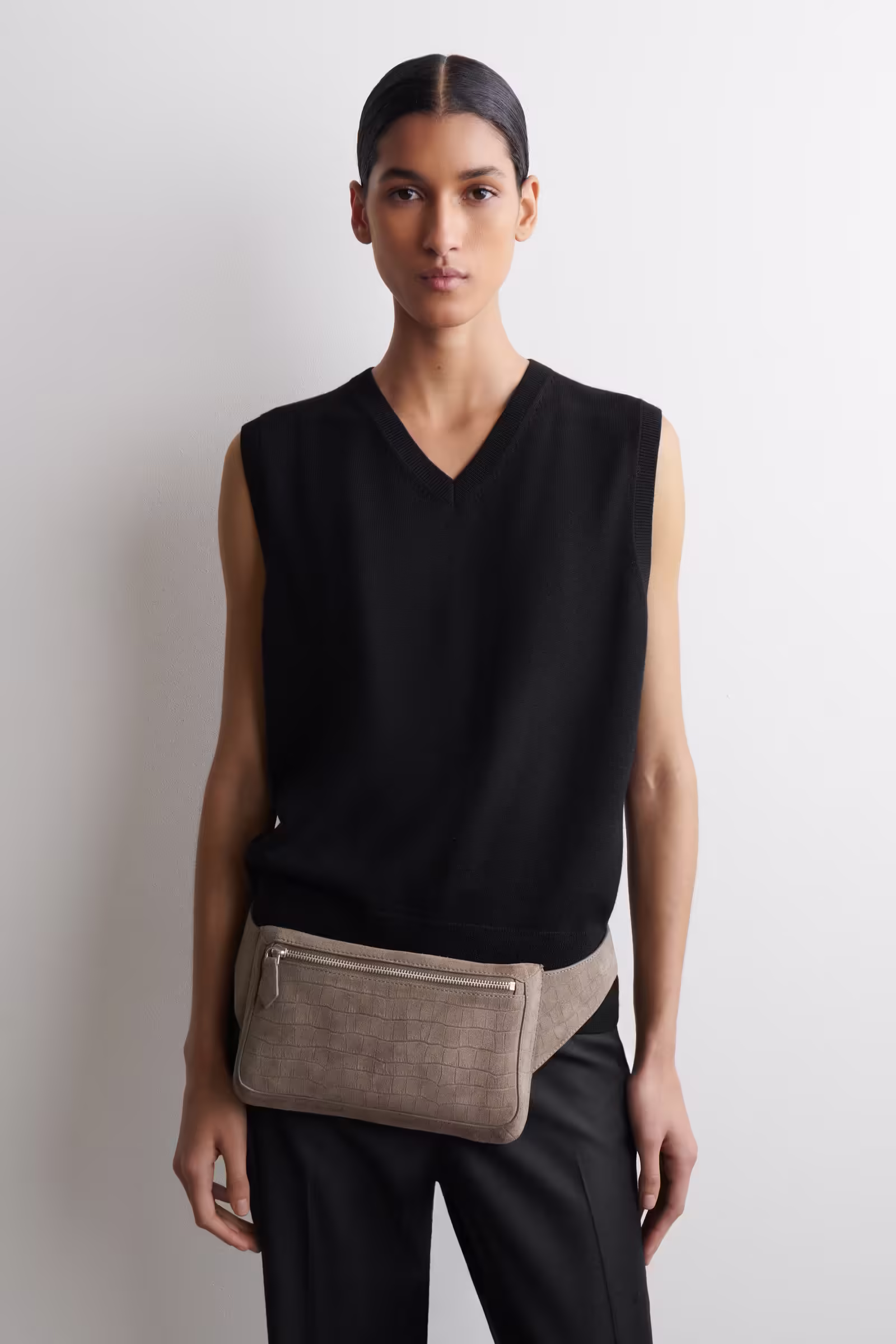 BRUNSWICK BELT BAG - LEATHERELEPHANT GREY