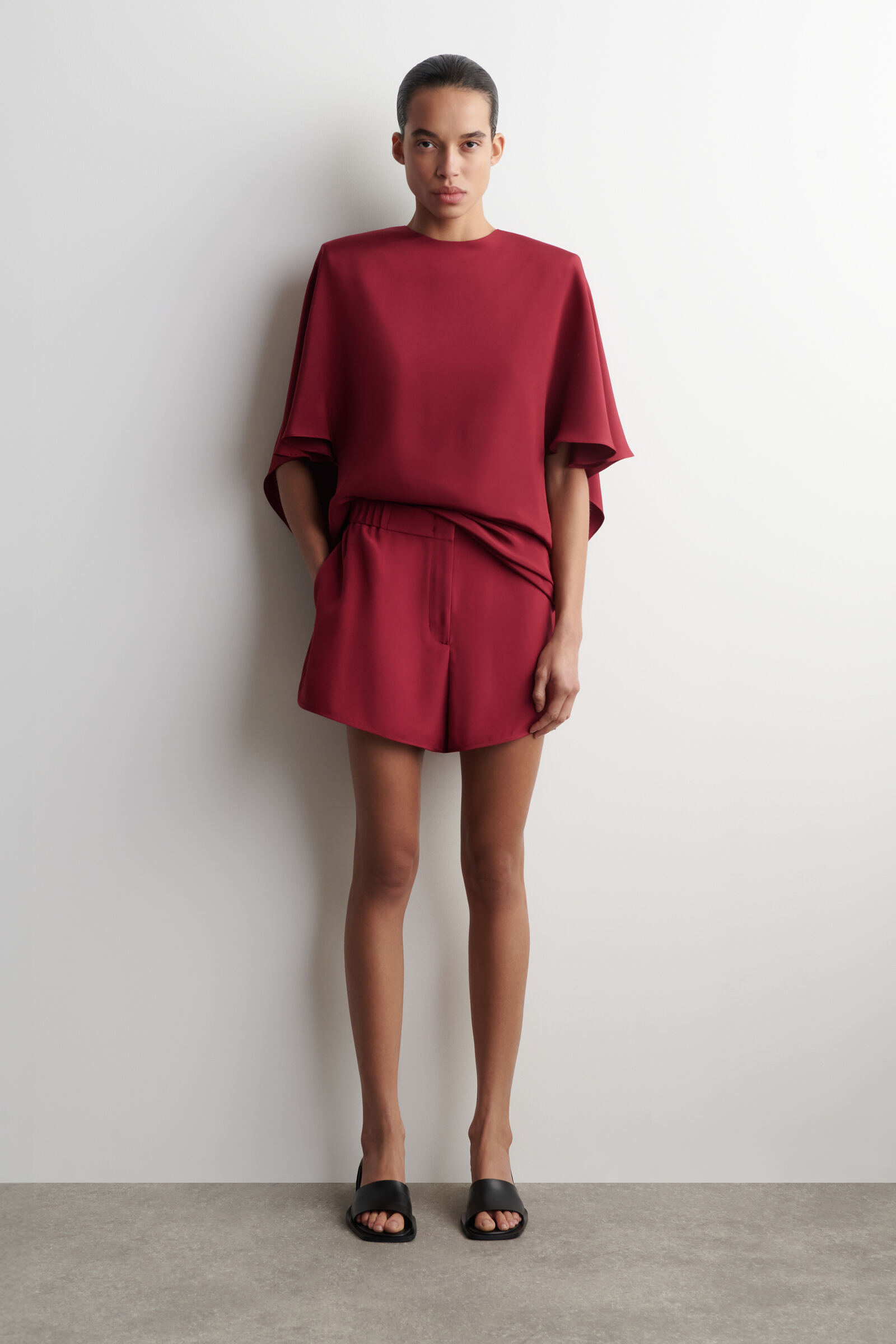SILK BOXER SHORTSCRIMSON