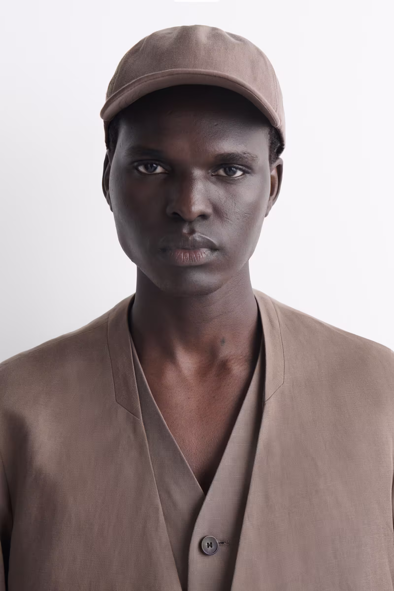 LINEN BASEBALL CAPBROWN