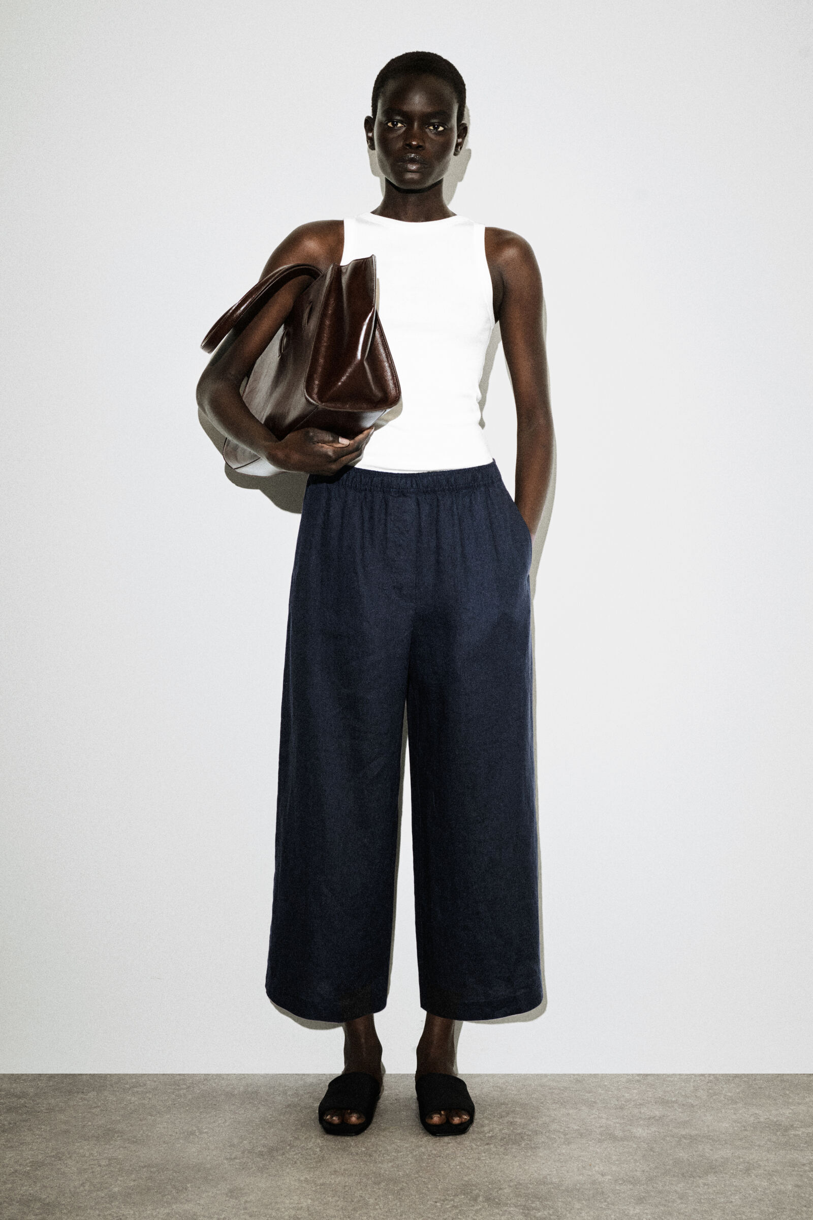 LINEN CULOTTESNAVY