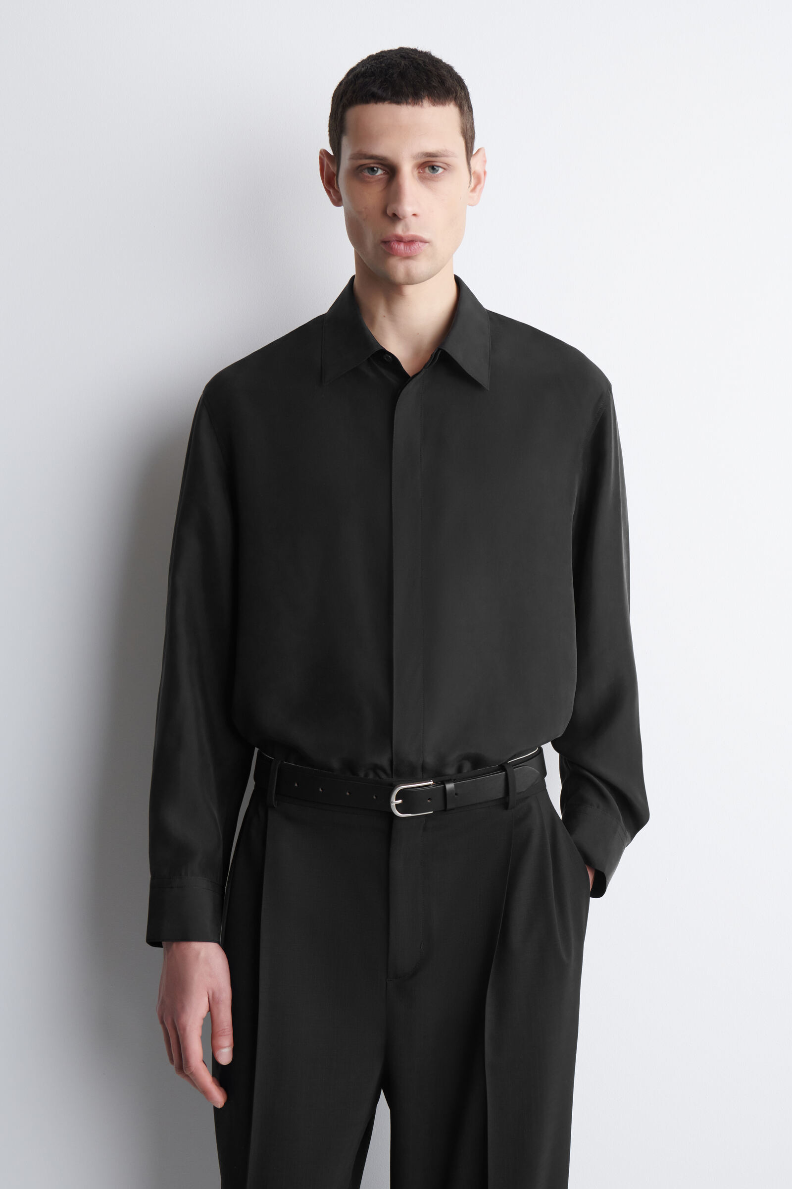 TAILORED SILK SHIRTCARBON
