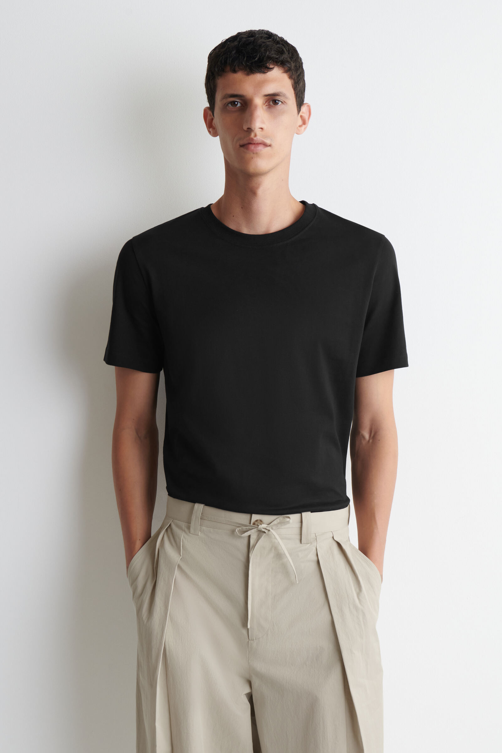 REGULAR-FIT COTTON T-SHIRTBLACK