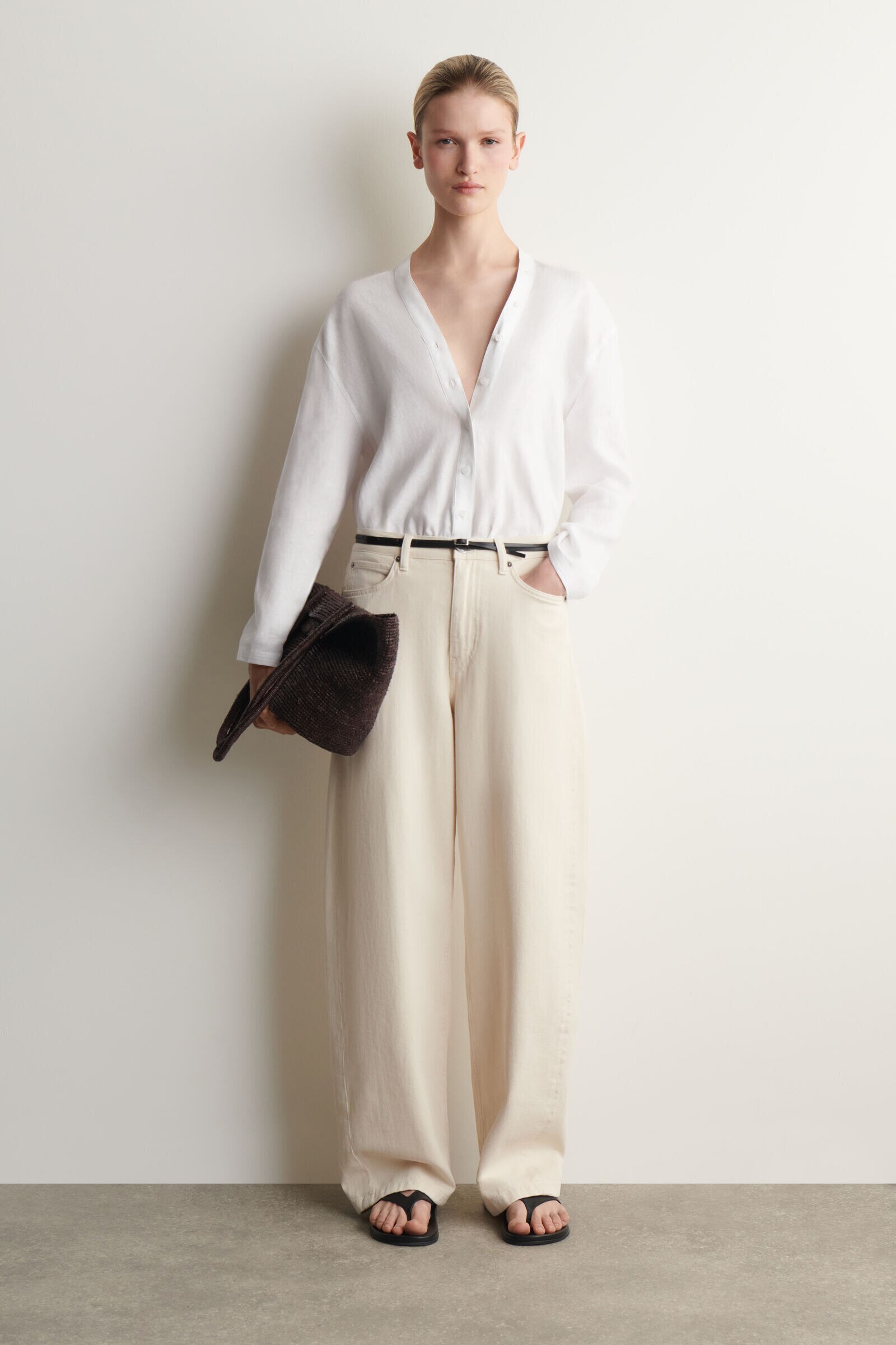 LAGOON WIDE-LEG JEANSIVORY