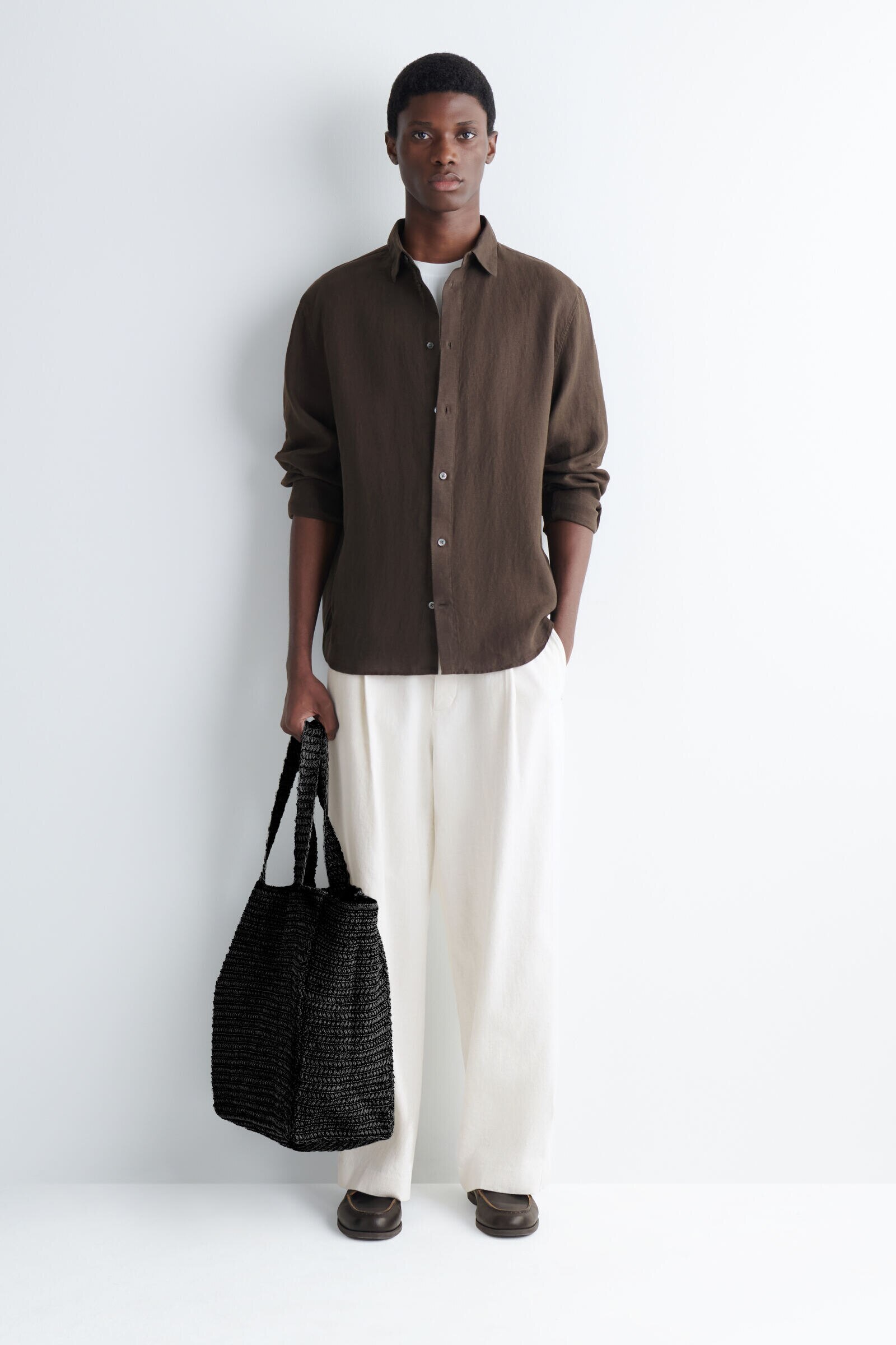 KNITTED TOTE BAGBLACK / WHITE
