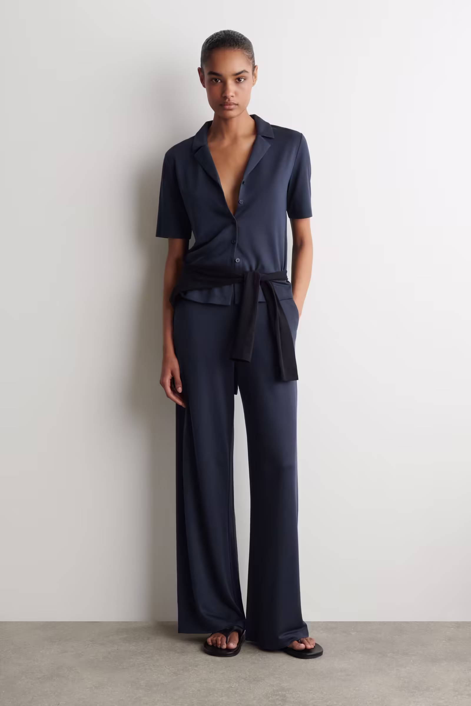 MODAL-JERSEY TROUSERSNAVY