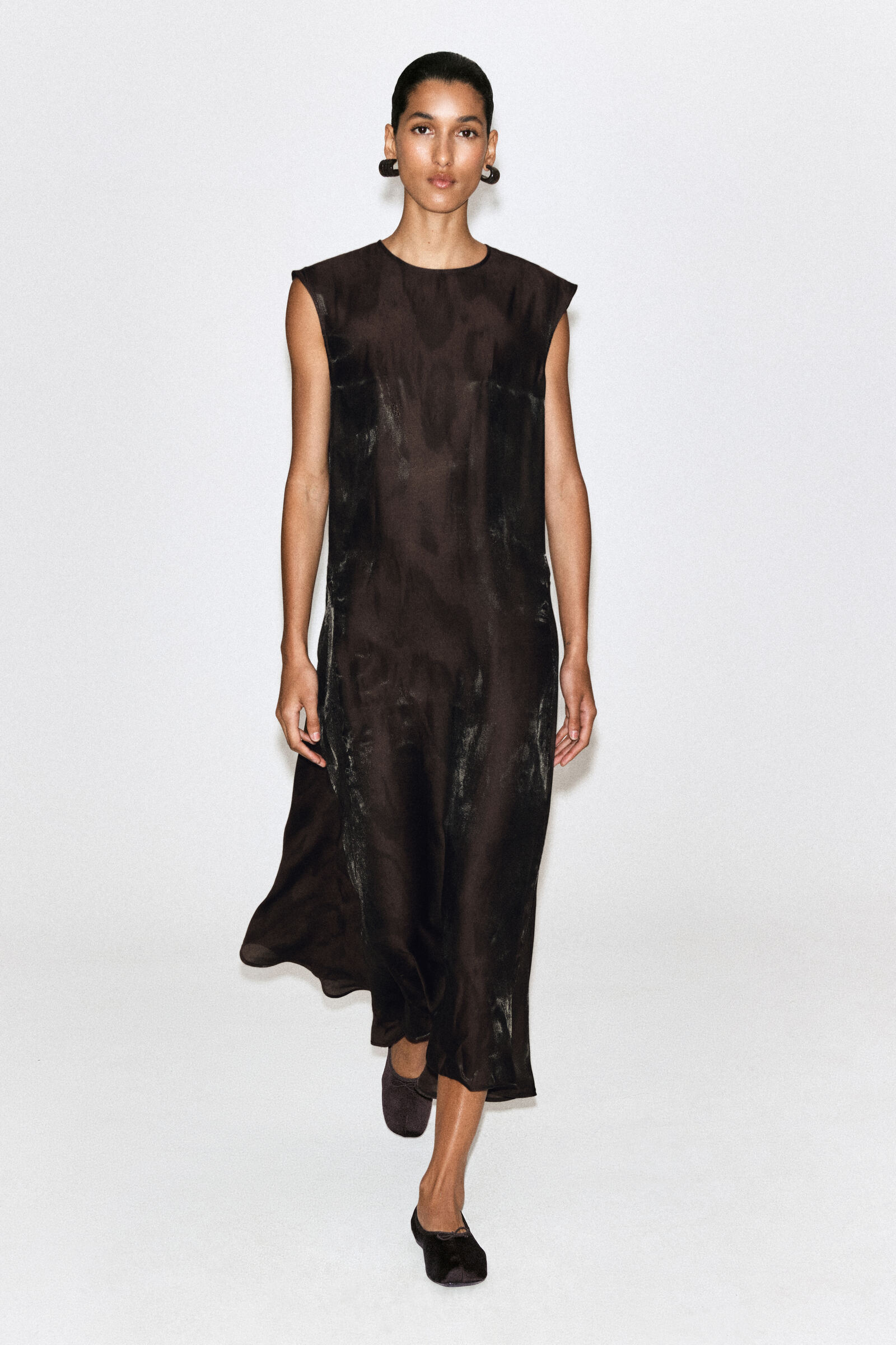 ANIMAL-JACQUARD MIDI DRESSBROWN / ANIMAL EFFECT