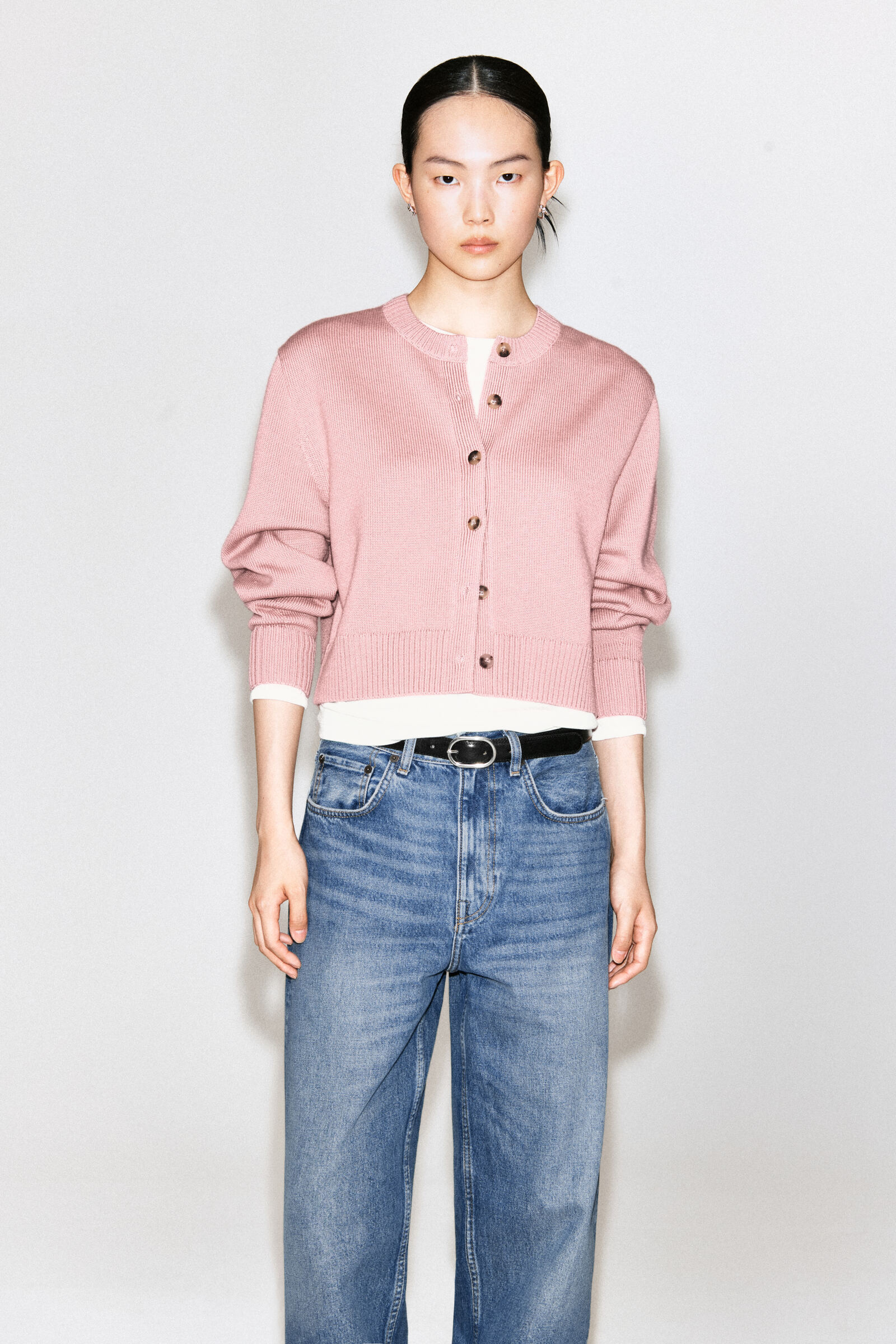 MERINO WOOL CARDIGANPINK