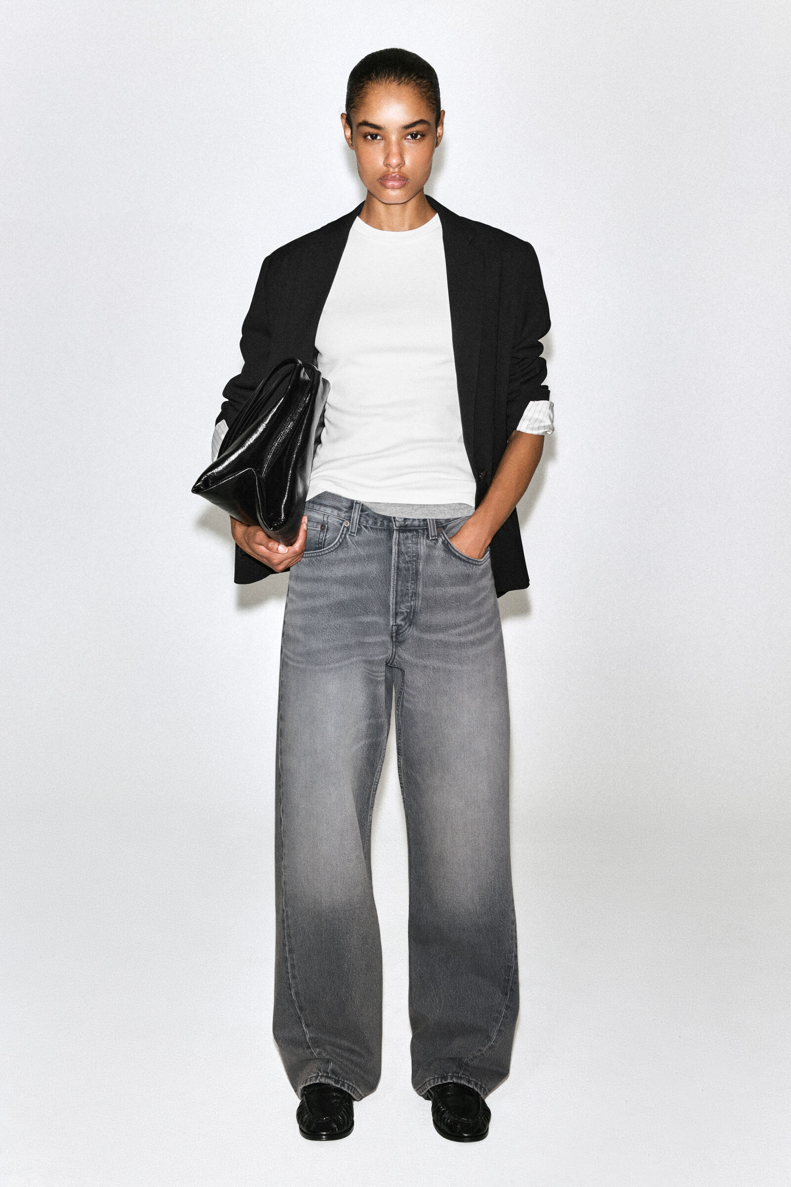 FACADE STRAIGHT-LEG JEANSFADED BLACK