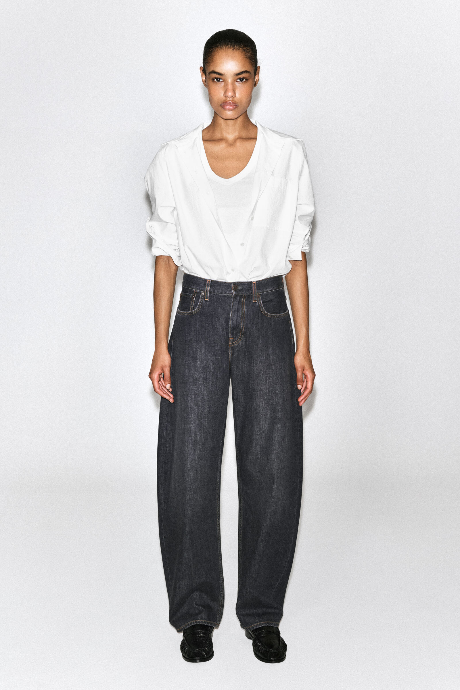 INLET CURVED-LEG JEANSDARK GREY